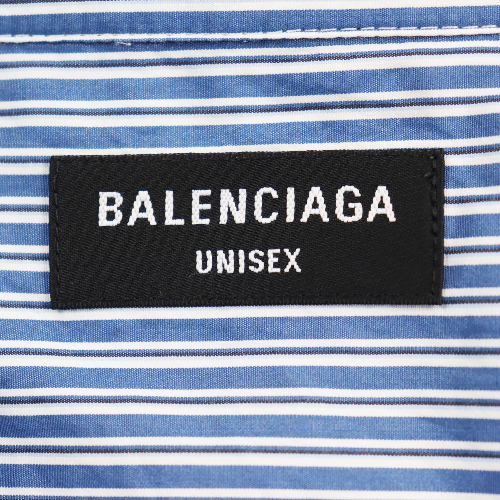 Balenciaga Stripe Oversized Shirt Blue White M