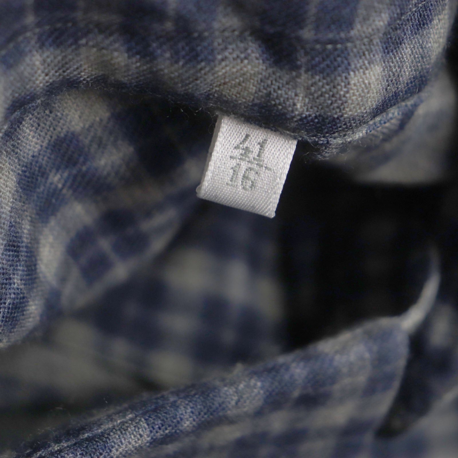 TIE YOUR TIE Wool Check Long Sleeve Shirt Navy