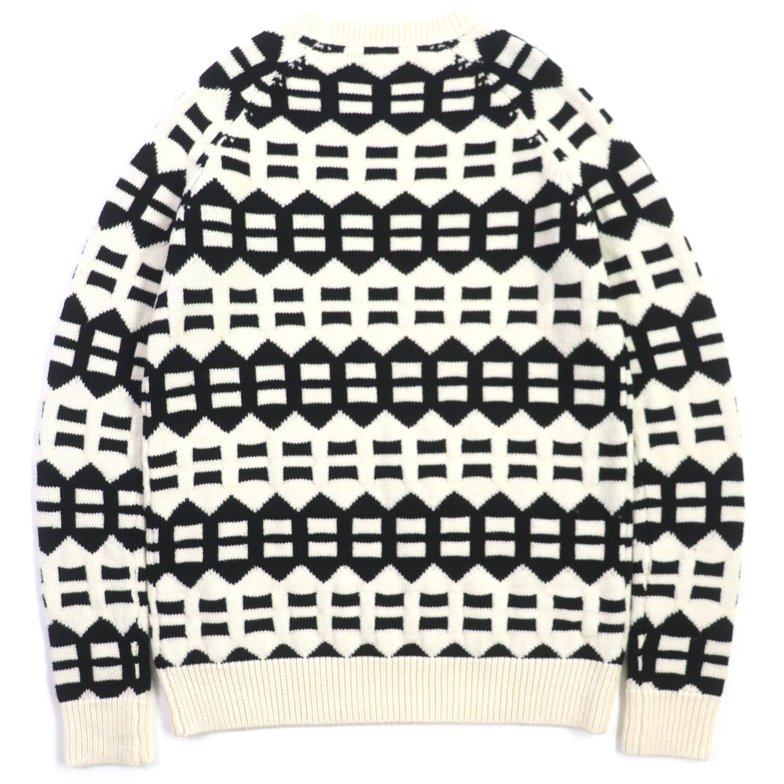 GARCONS INFIDELES Wool Knit Sweater Black Cream S