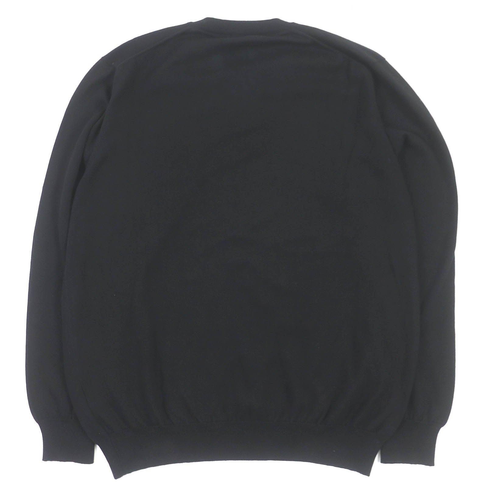 Settefili Cashmere Cotton V Neck Sweater Black