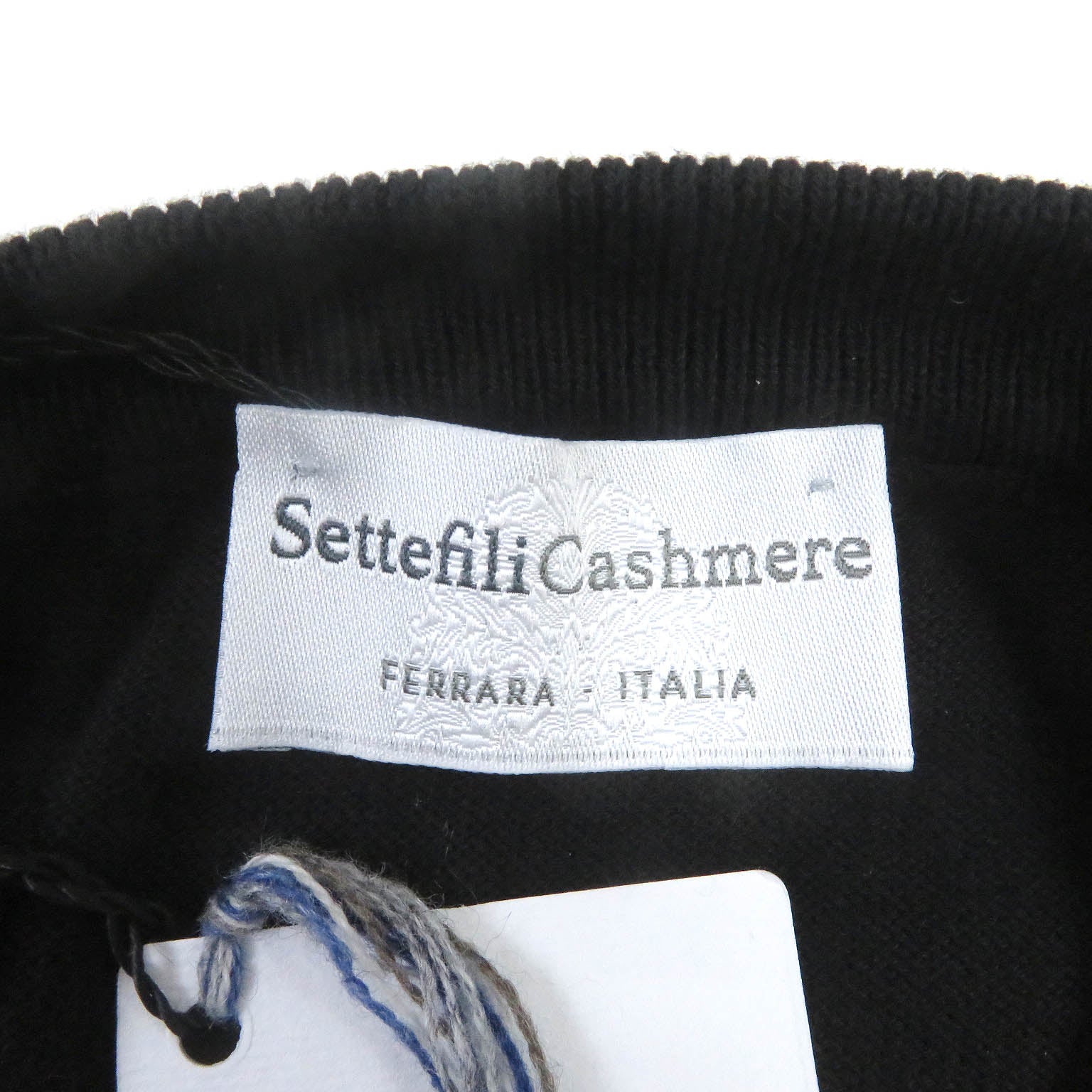 Settefili Cashmere Cotton V Neck Sweater Black