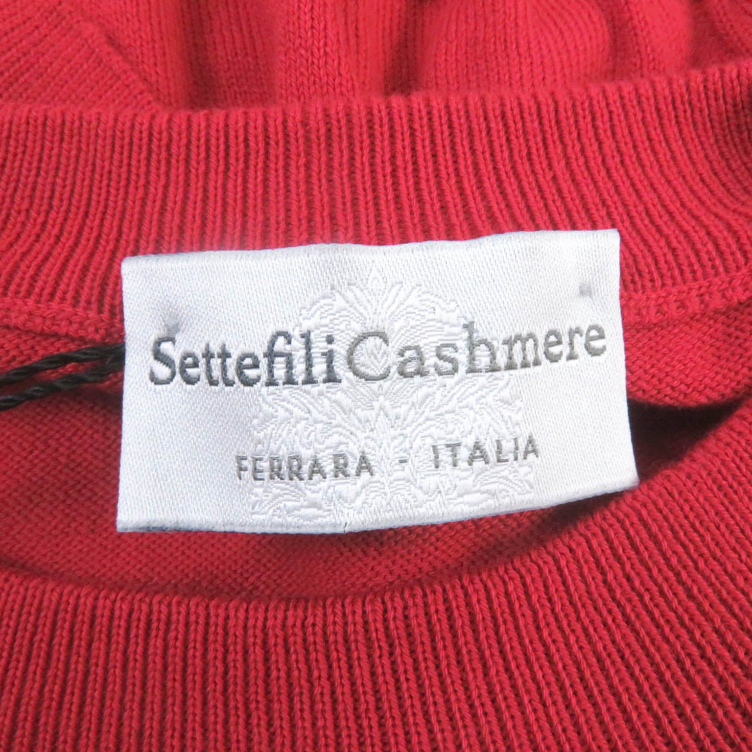 Settefili Cashmere Cotton Crew Neck Sweater Red