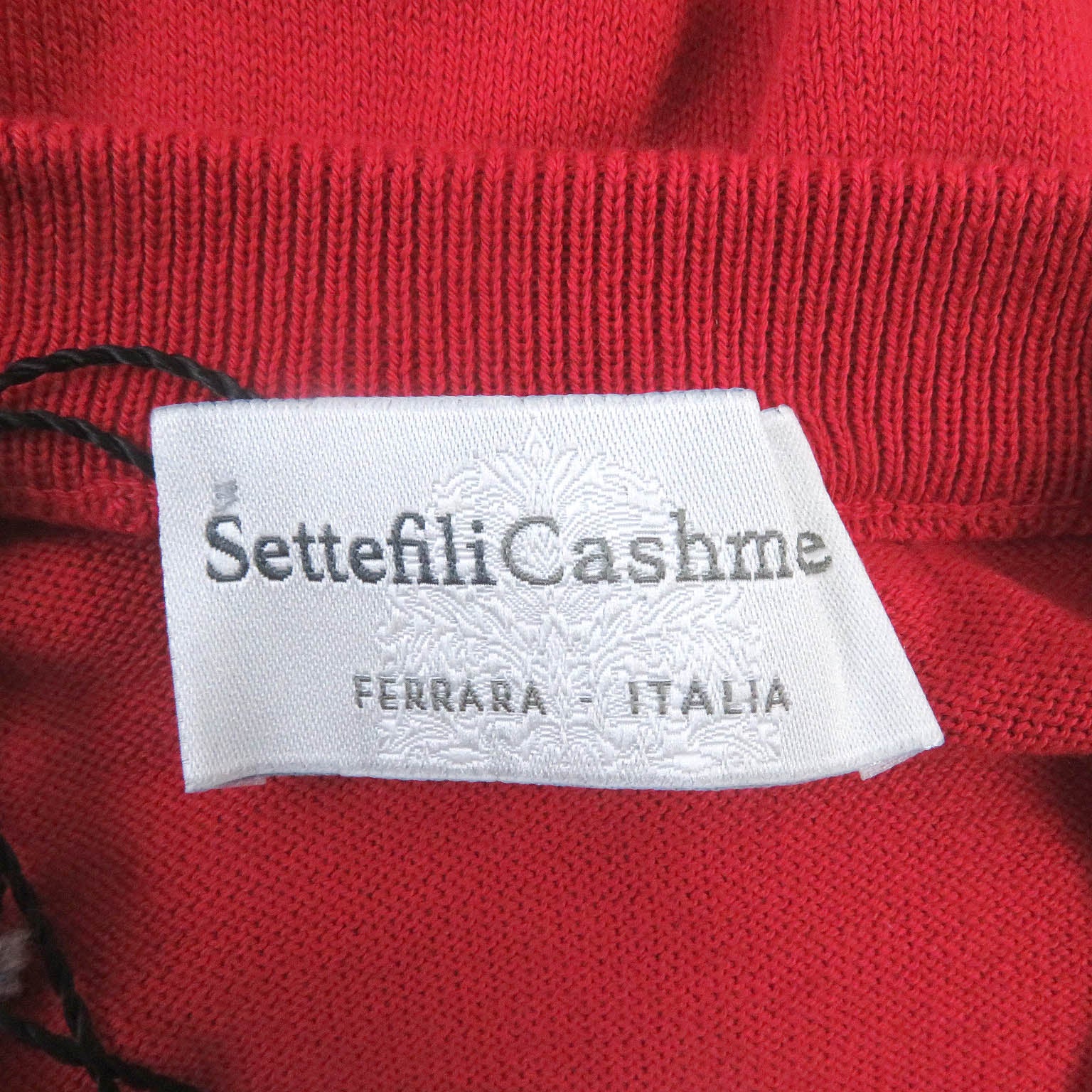 Settefili Cashmere Cotton V Neck Sweater Red