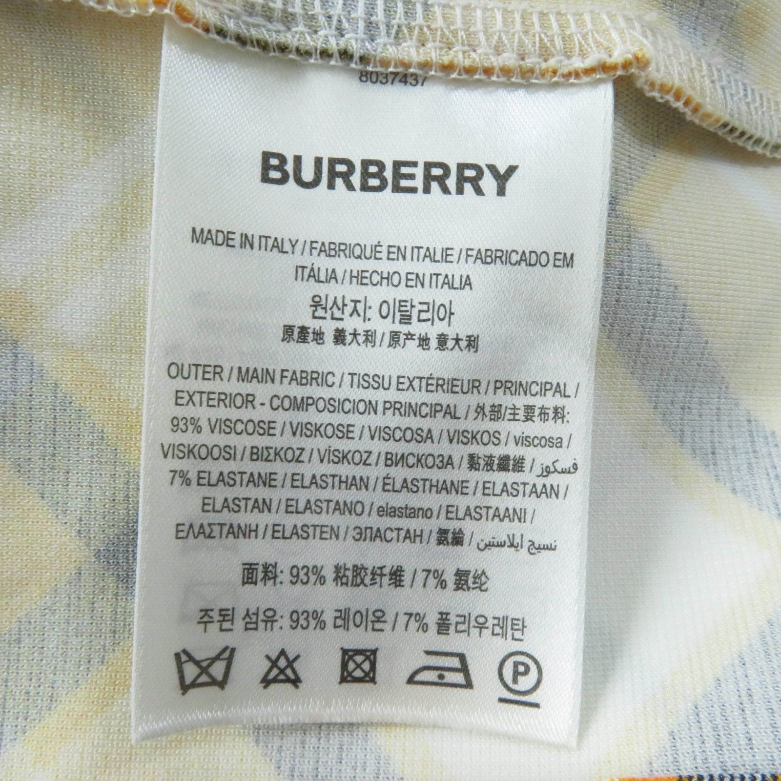 Burberry Check Knee Length Skirt Rayon Elastane