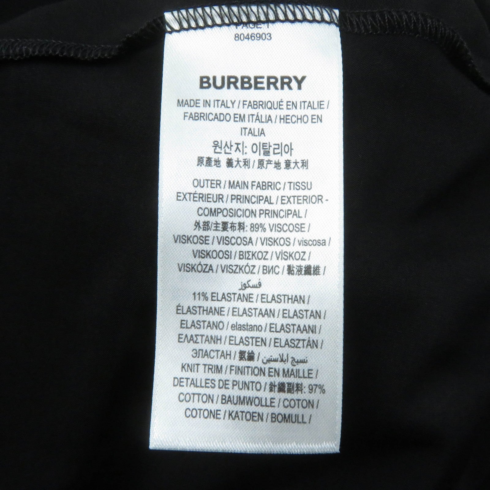 Burberry Flared Sleeve Coat Black M