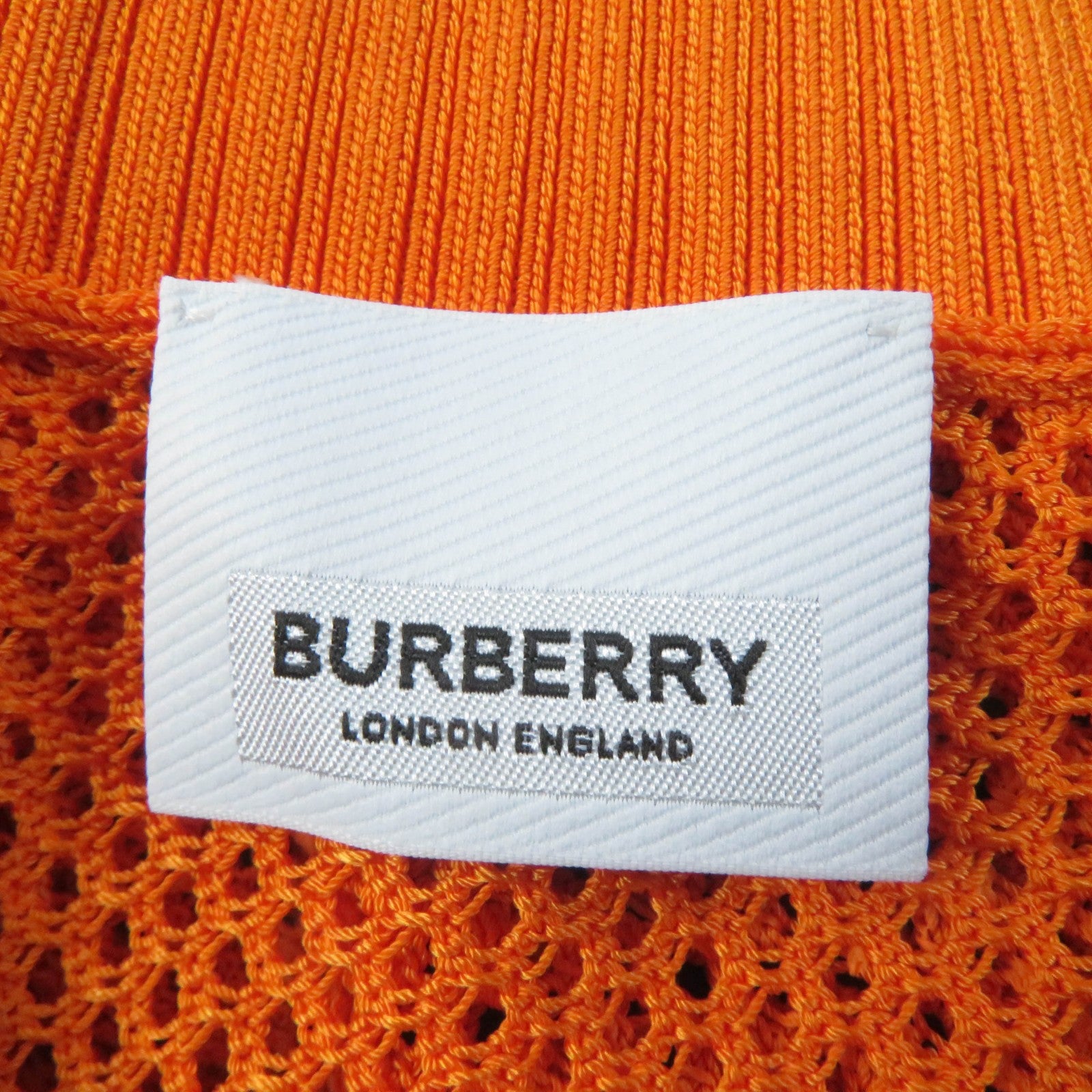 Burberry Rayon V-neck Mesh Tunic Dress Orange S