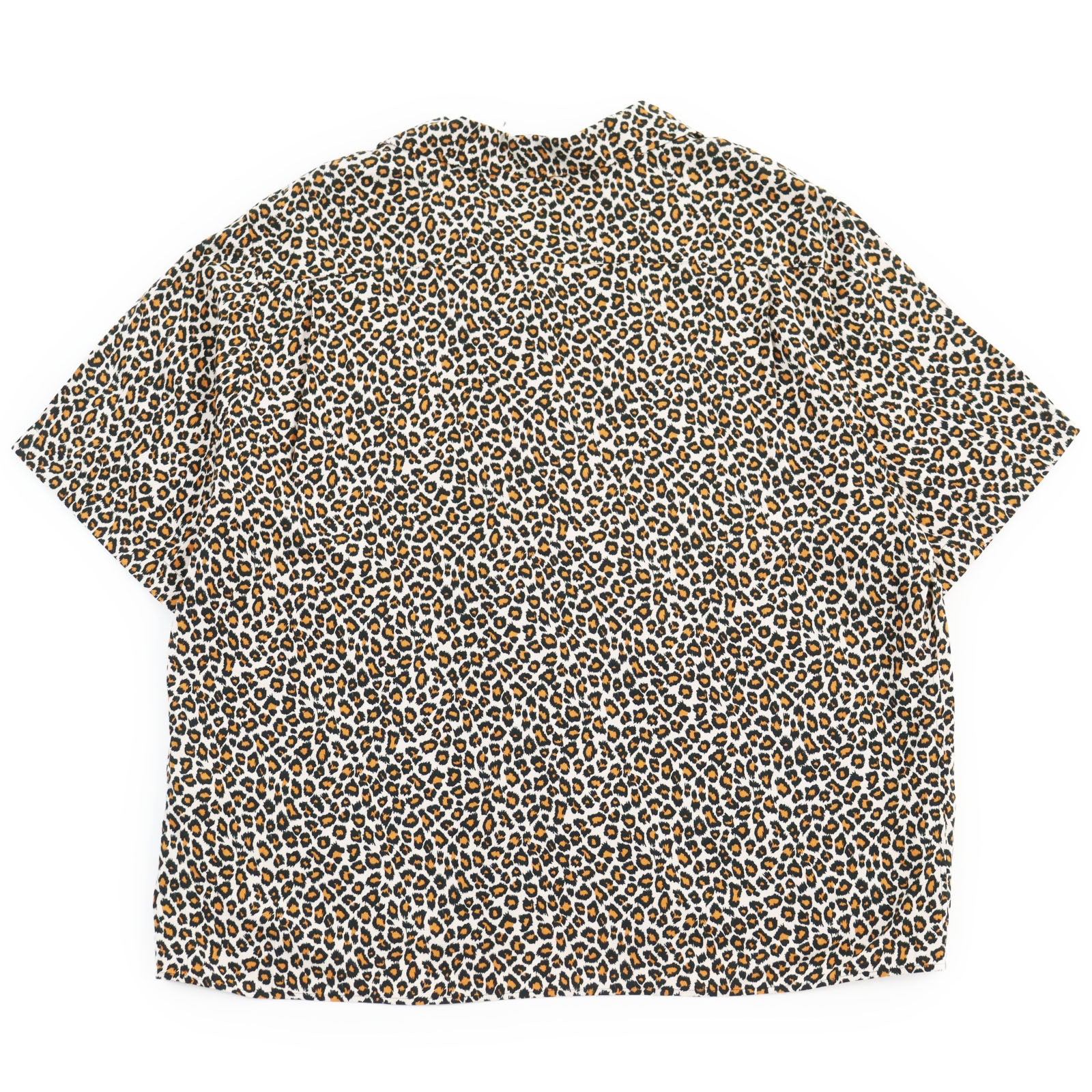 Celine Leopard Rayon Aloha Shirt Beige