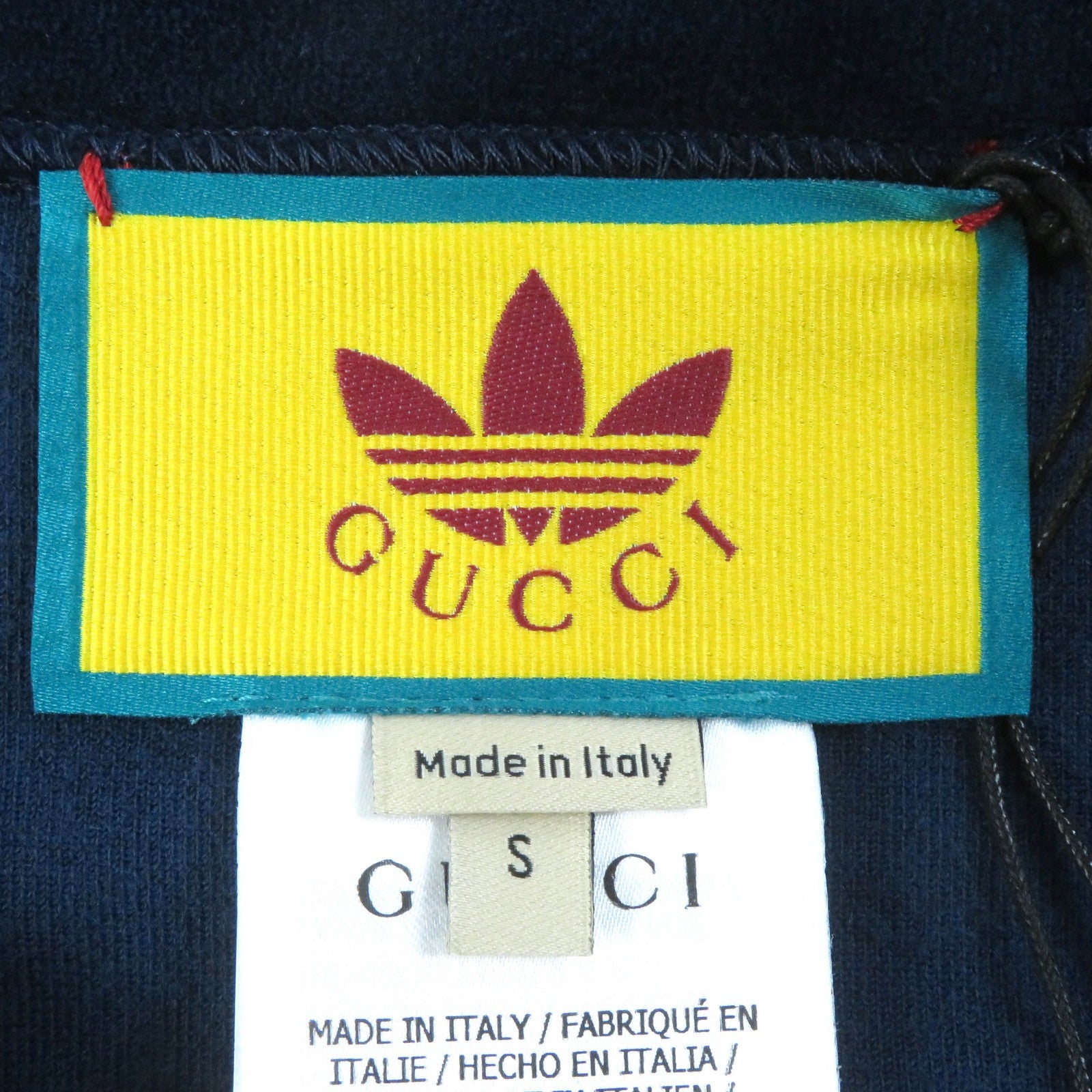 GUCCI adidas Trefoil Chenille Dress Navy S