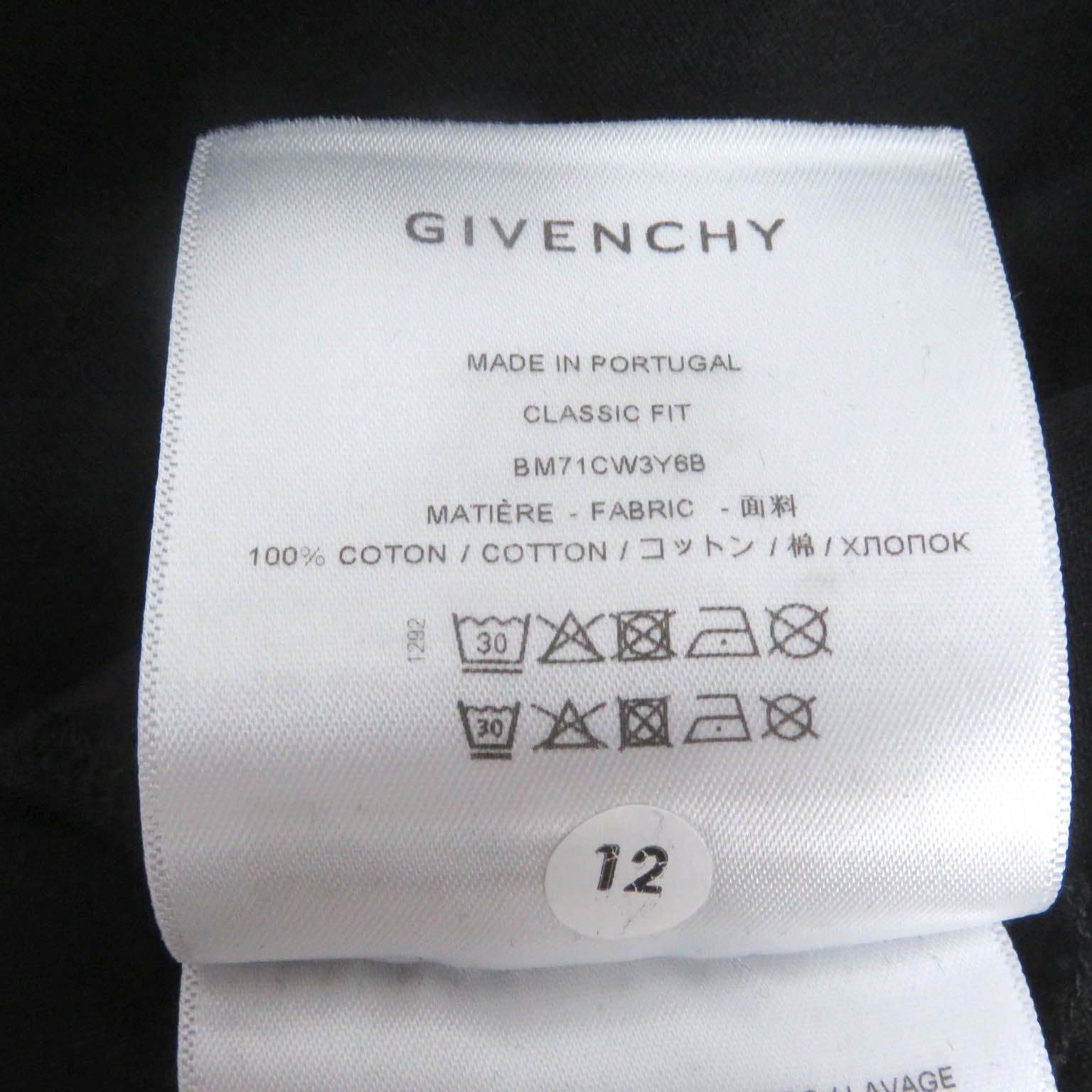 Givenchy 4G Logo Embroidery T-shirt Black L