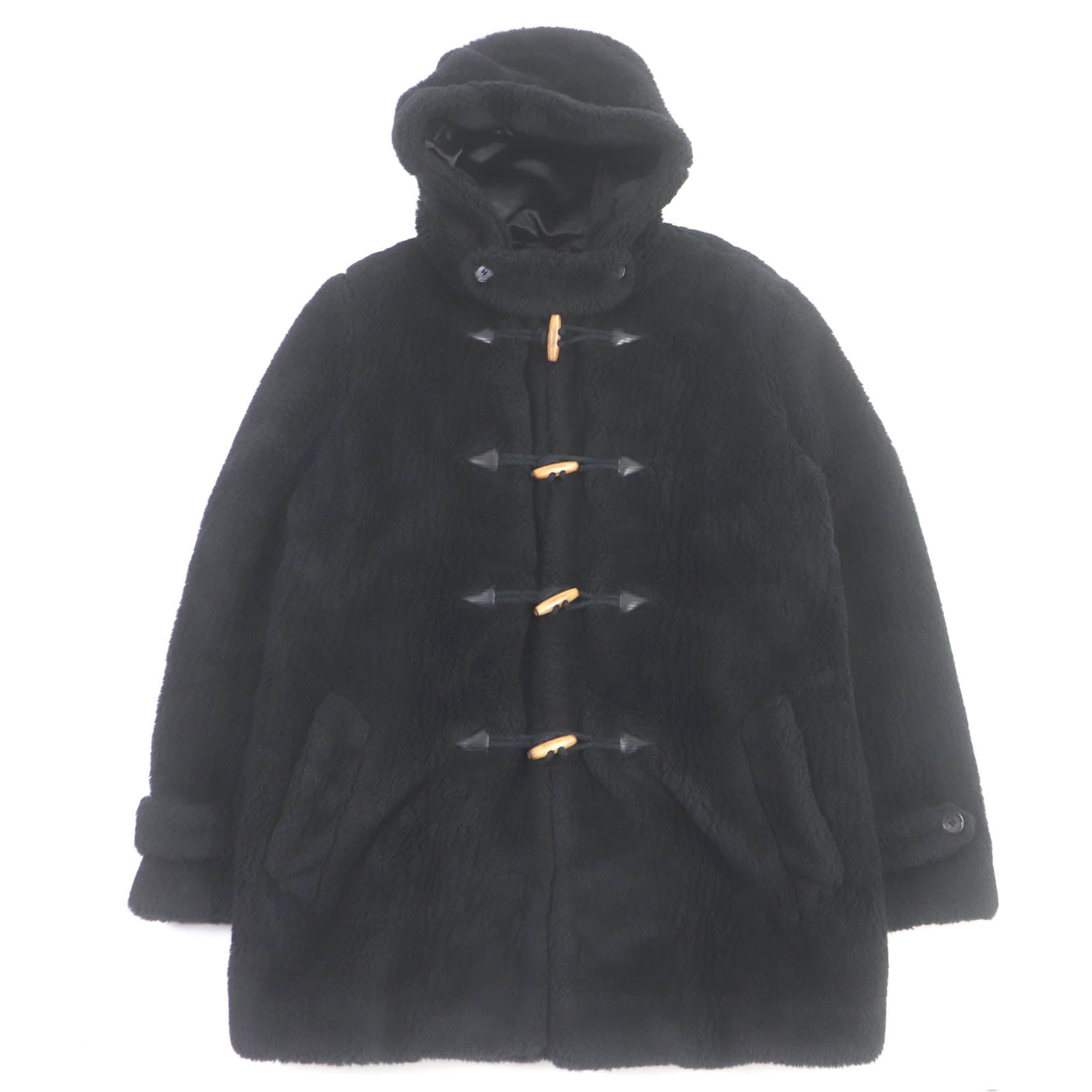 Saint Laurent Wool Silk Toggle Hoodie Coat