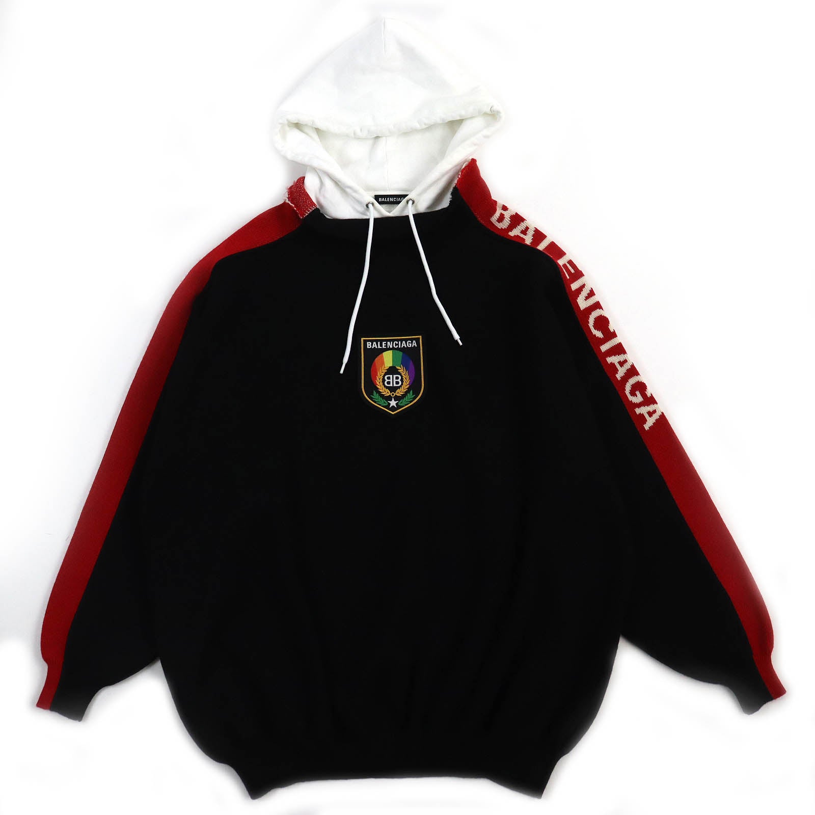 Balenciaga Sleeve Pride Hoodie Wool Cotton XS