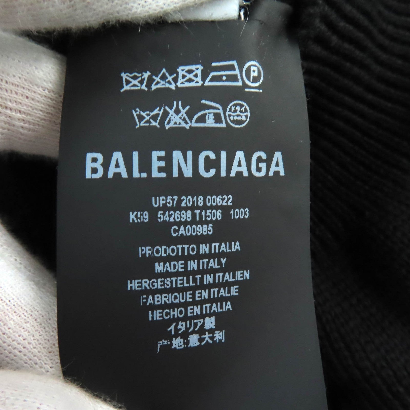 Balenciaga Sleeve Pride Hoodie Wool Cotton XS