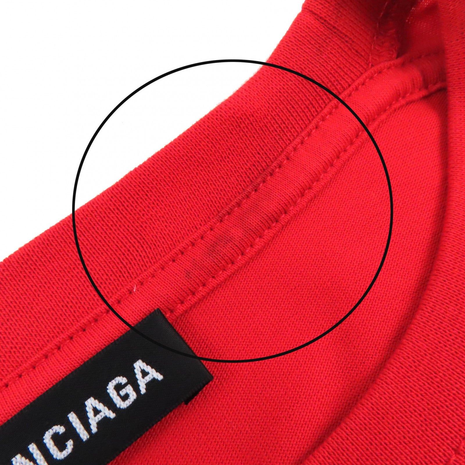 Balenciaga Cotton Logo Print T-Shirt Red S