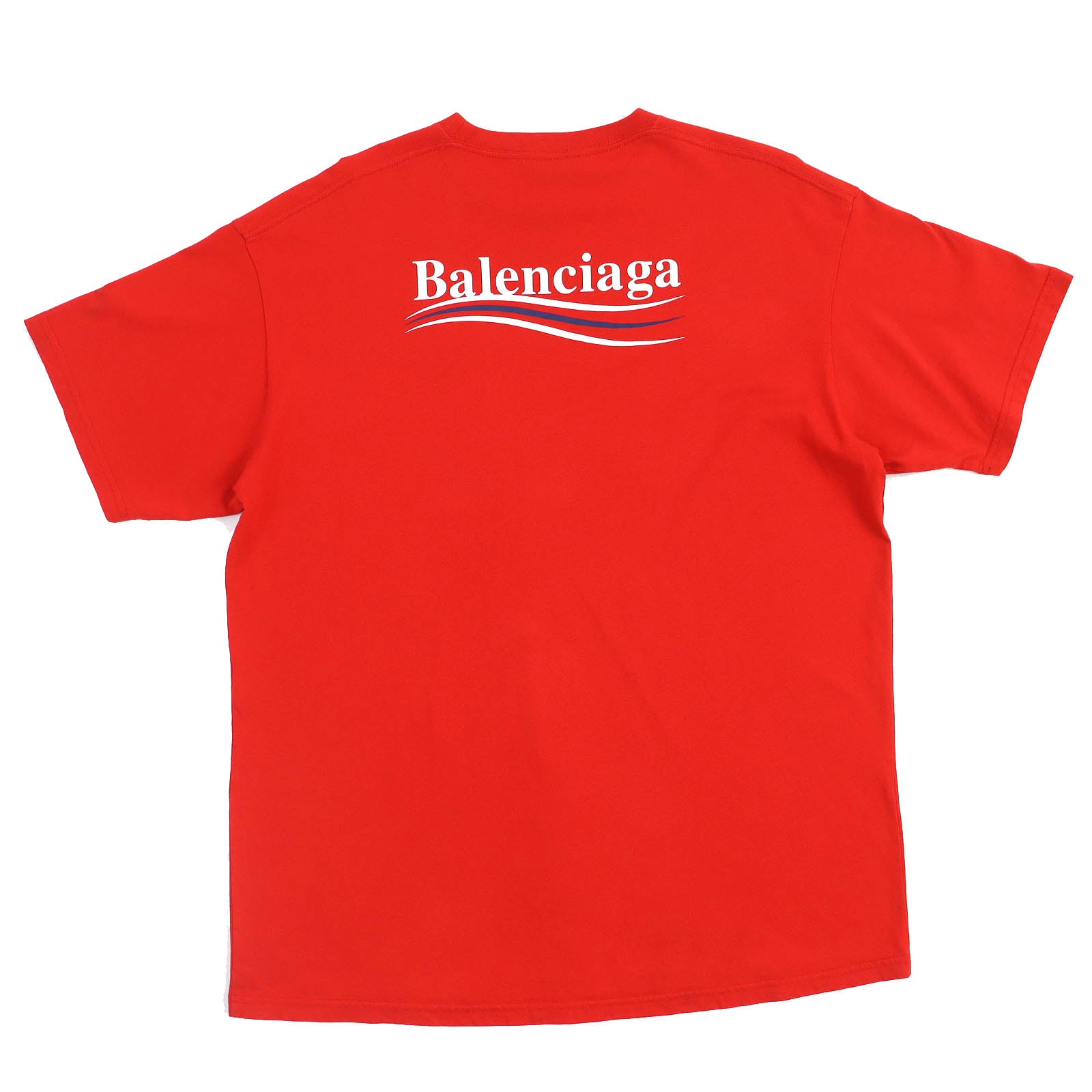 Balenciaga Cotton Logo Print T-Shirt Red S