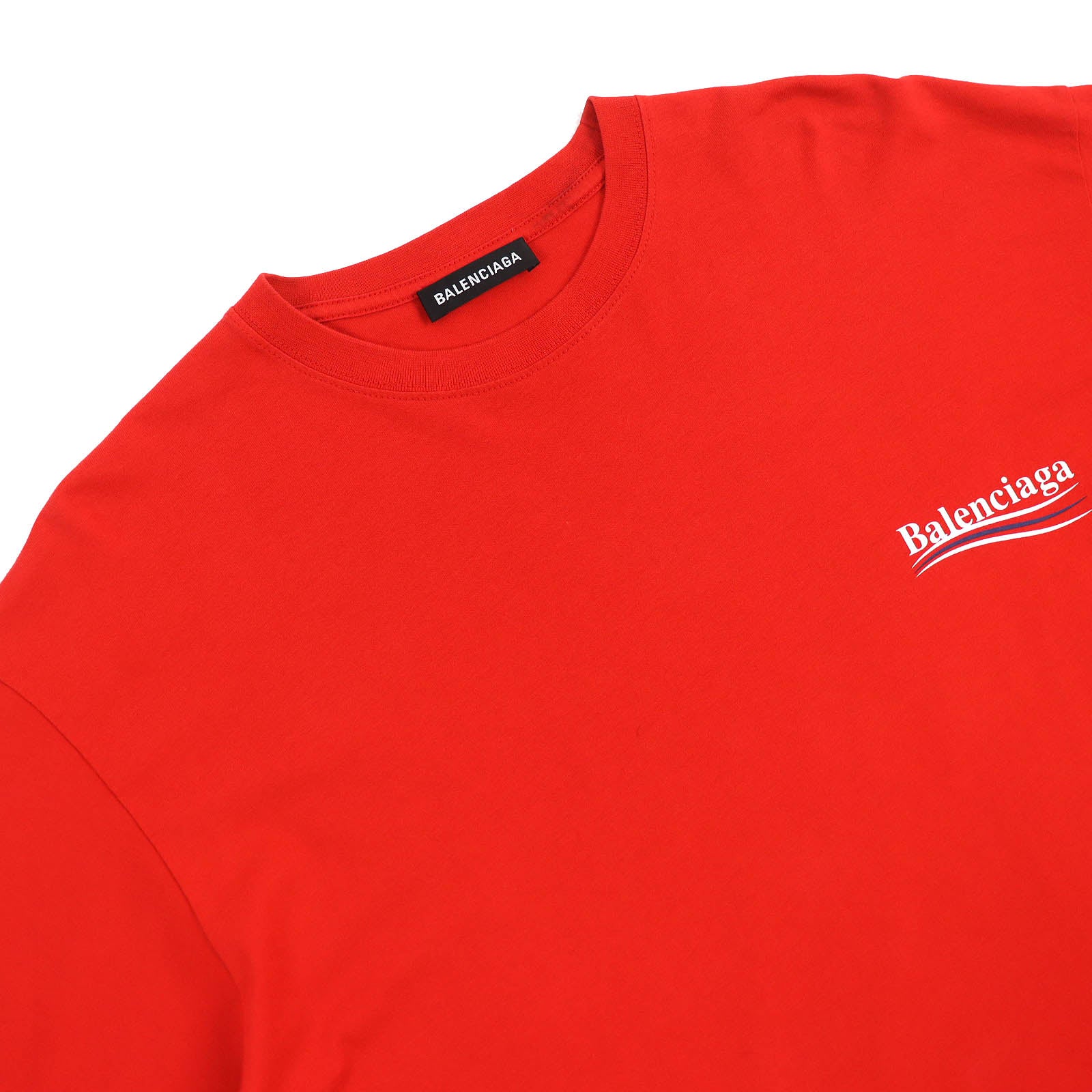 Balenciaga Cotton Logo Print T-Shirt Red S