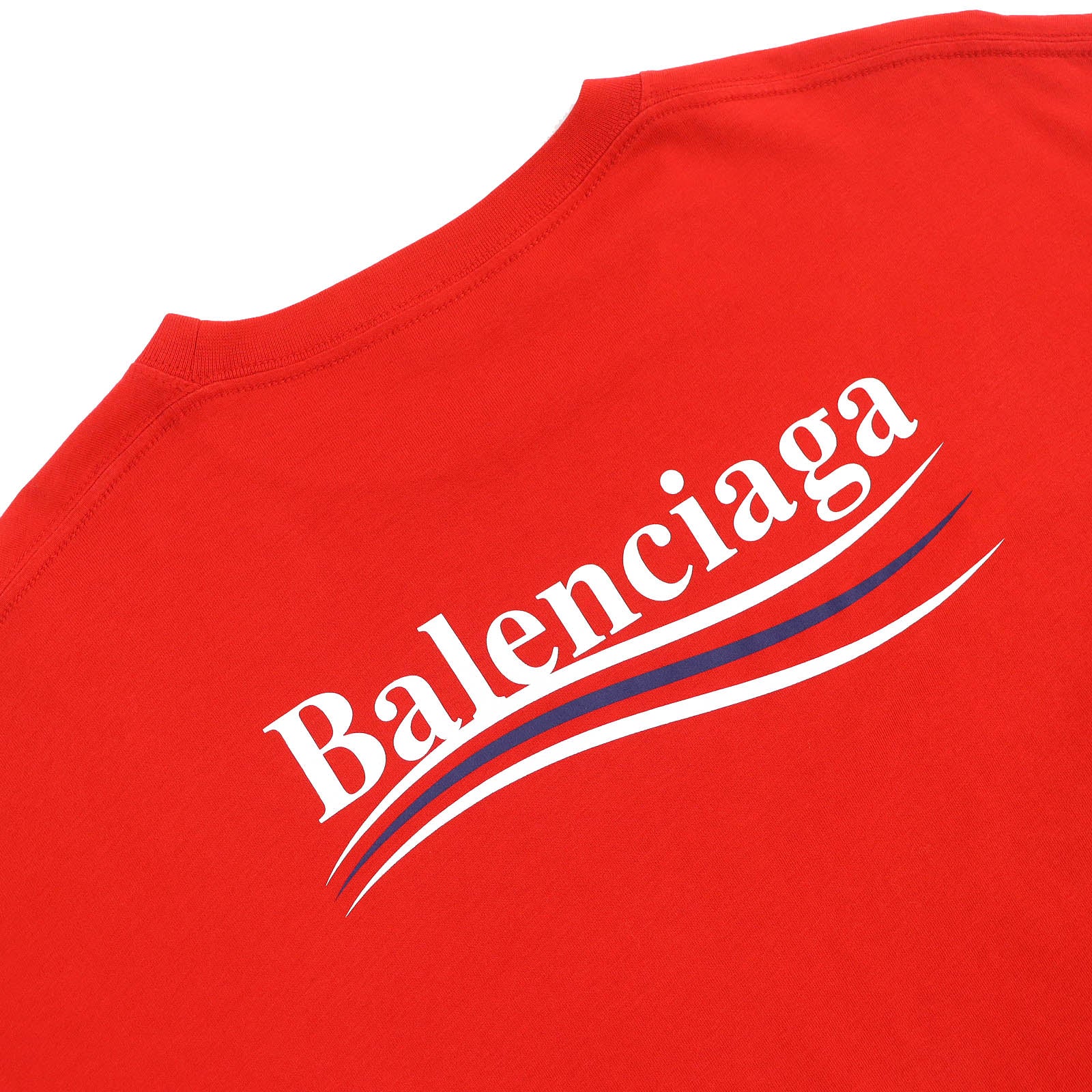 Balenciaga Cotton Logo Print T-Shirt Red S