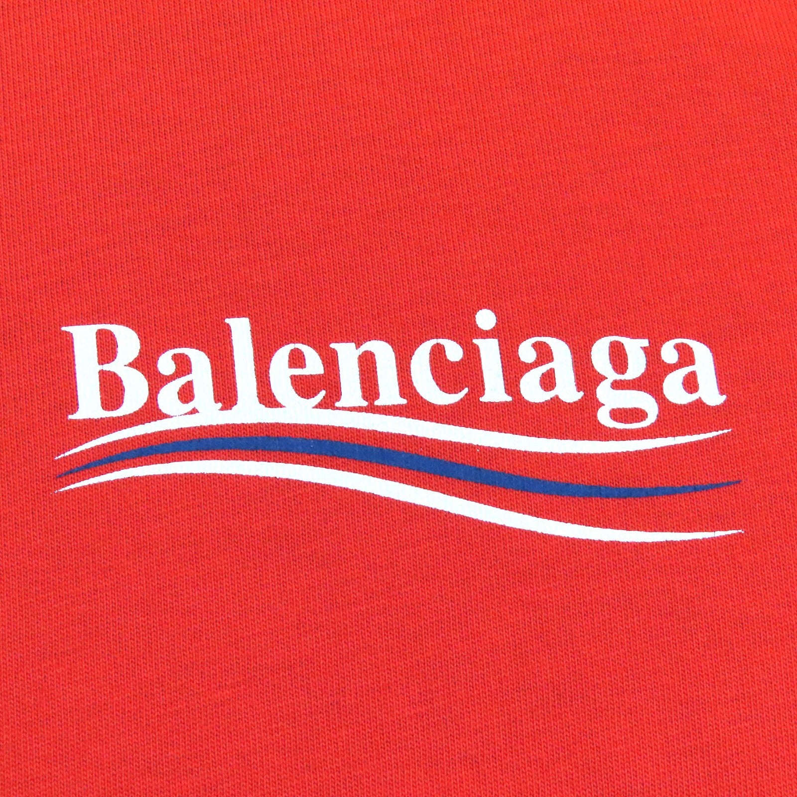 Balenciaga Cotton Logo Print T-Shirt Red S