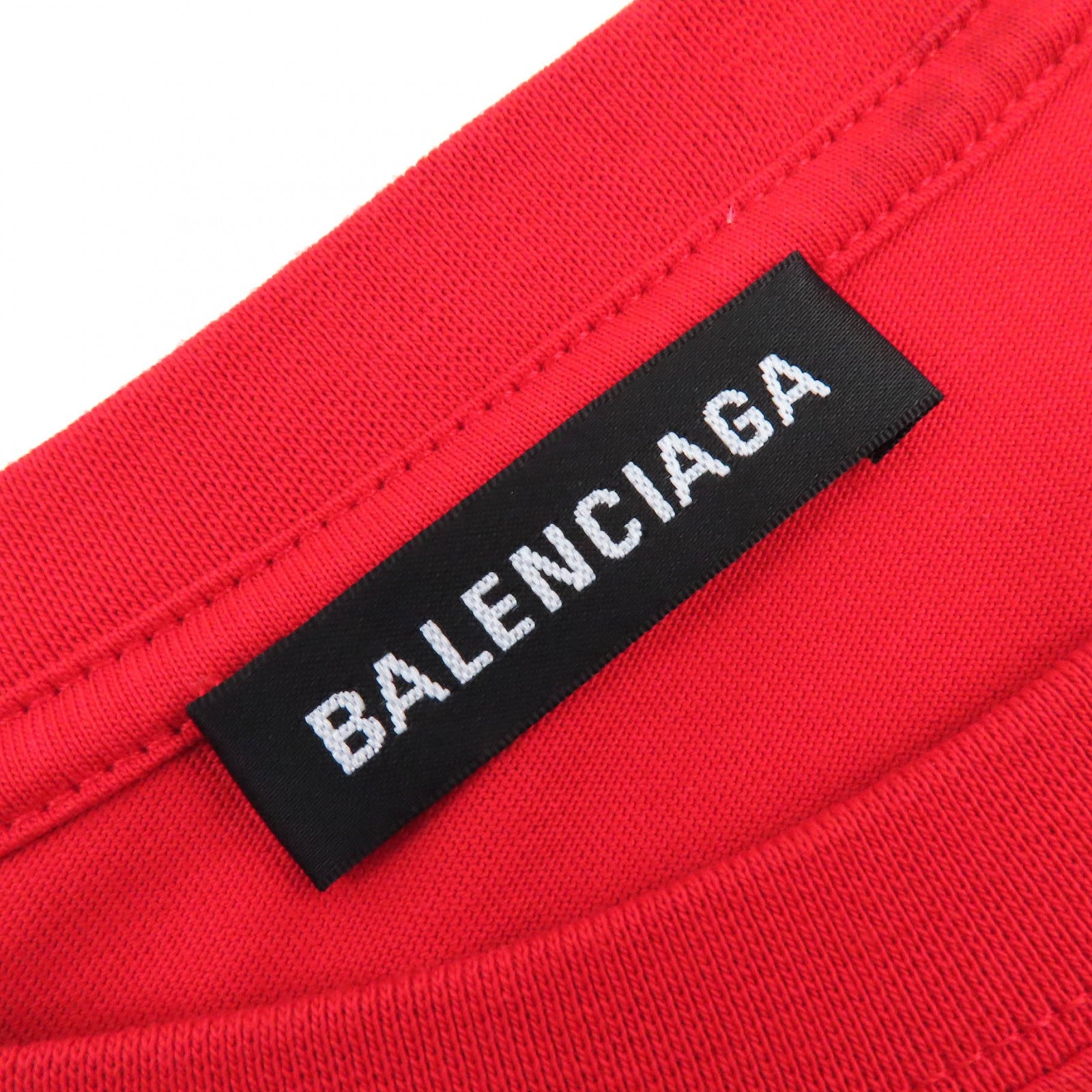 Balenciaga Cotton Logo Print T-Shirt Red S