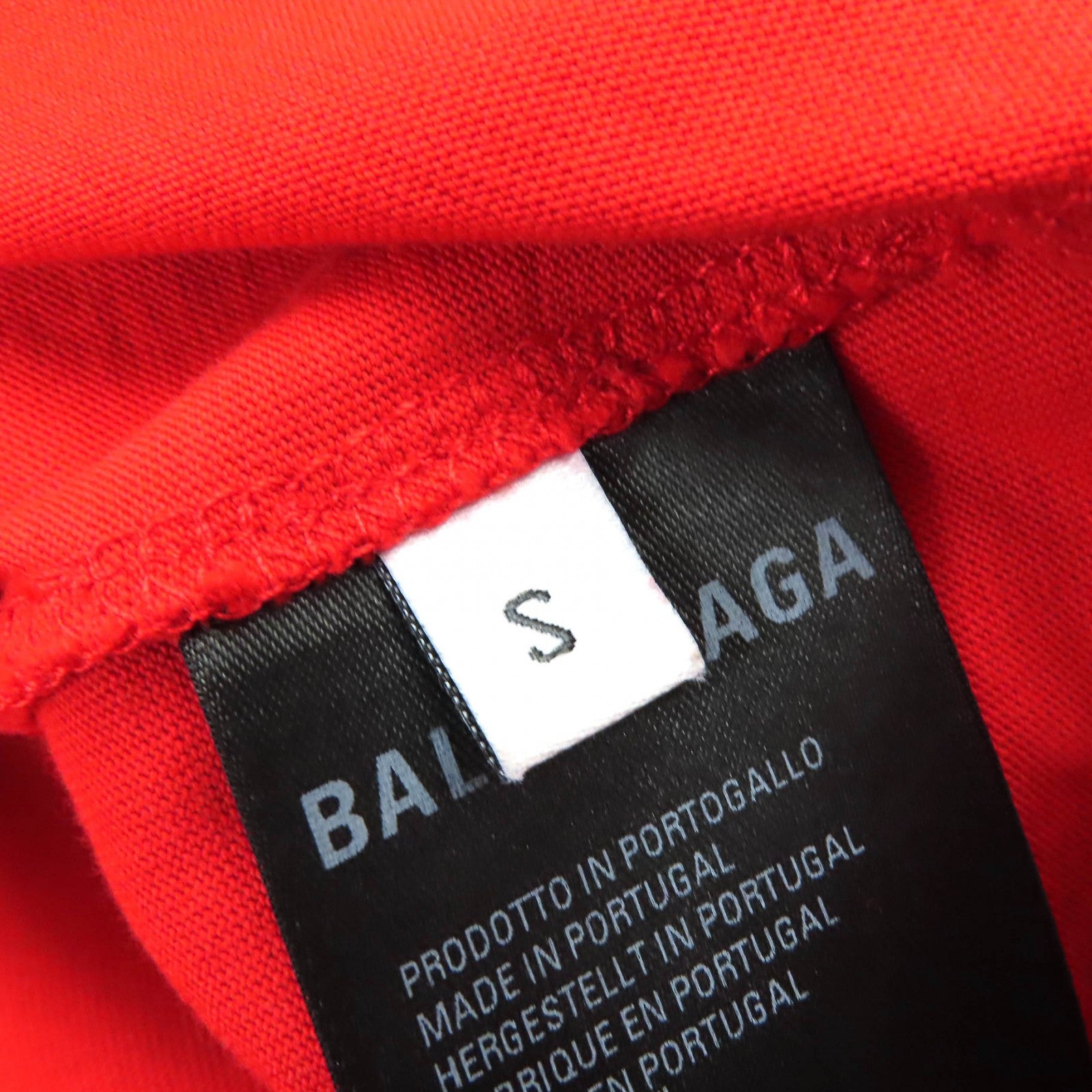 Balenciaga Cotton Logo Print T-Shirt Red S