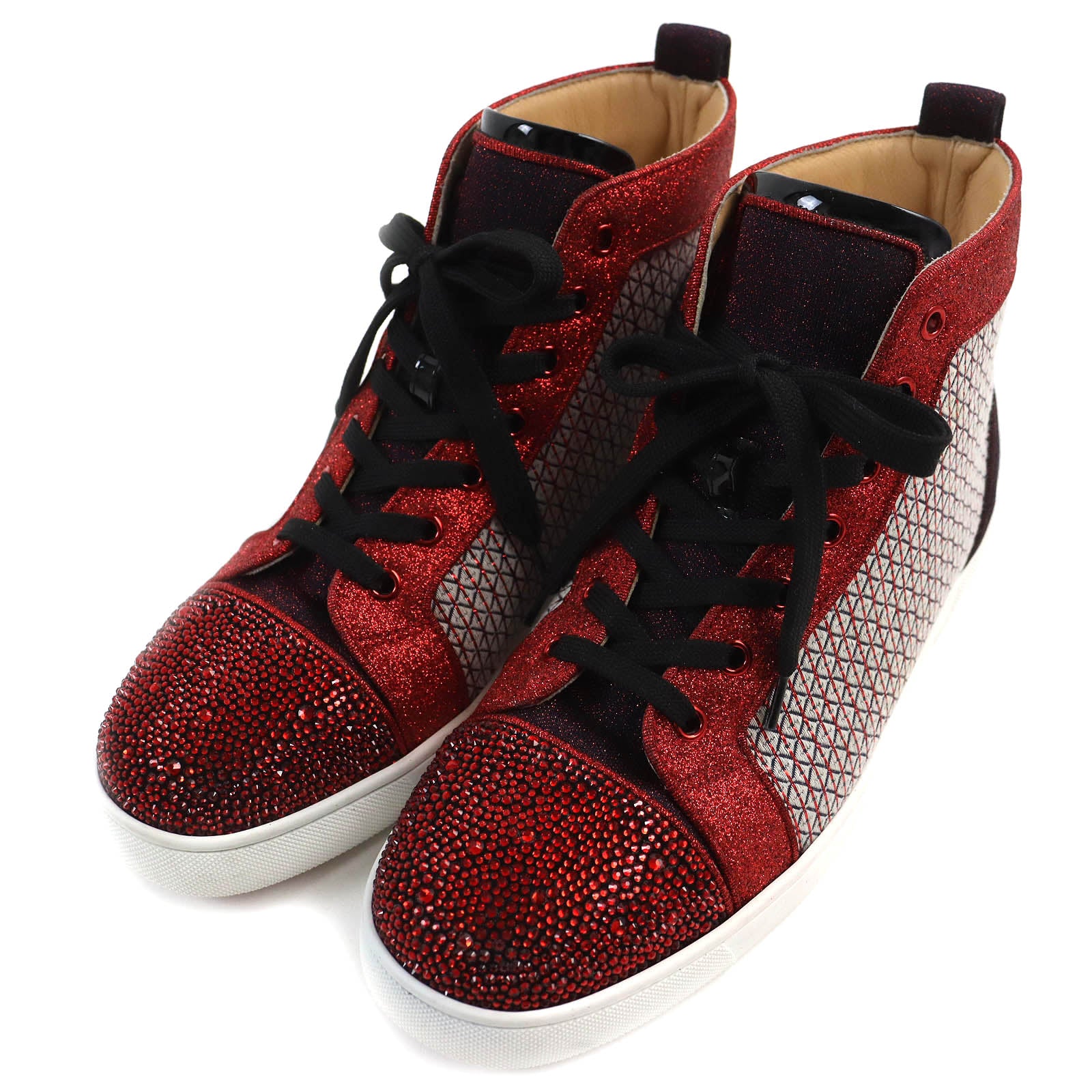 Christian Louboutin Rhinestone High Cut Sneakers