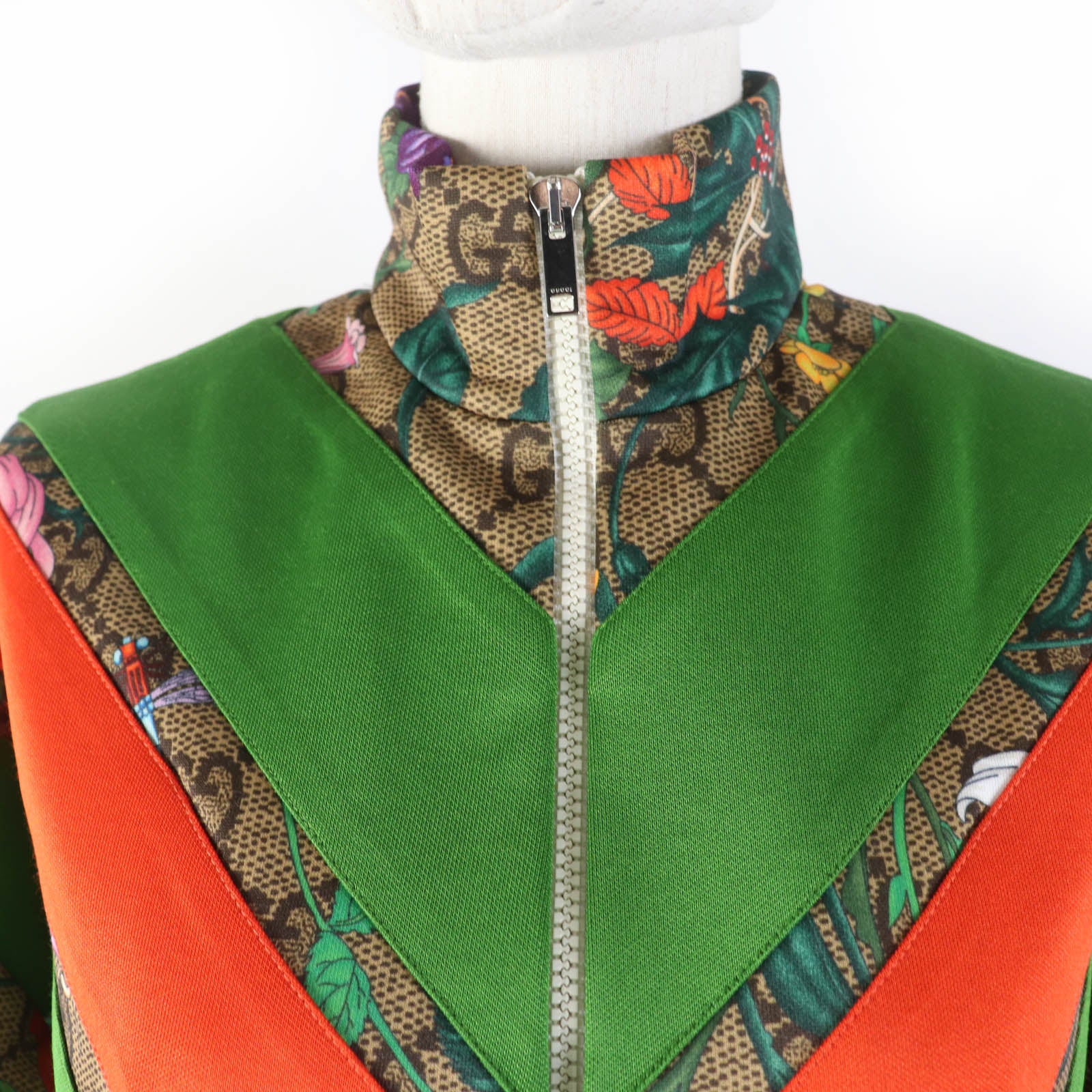 Gucci GG Floral Print Zip Up Track Jacket XXS