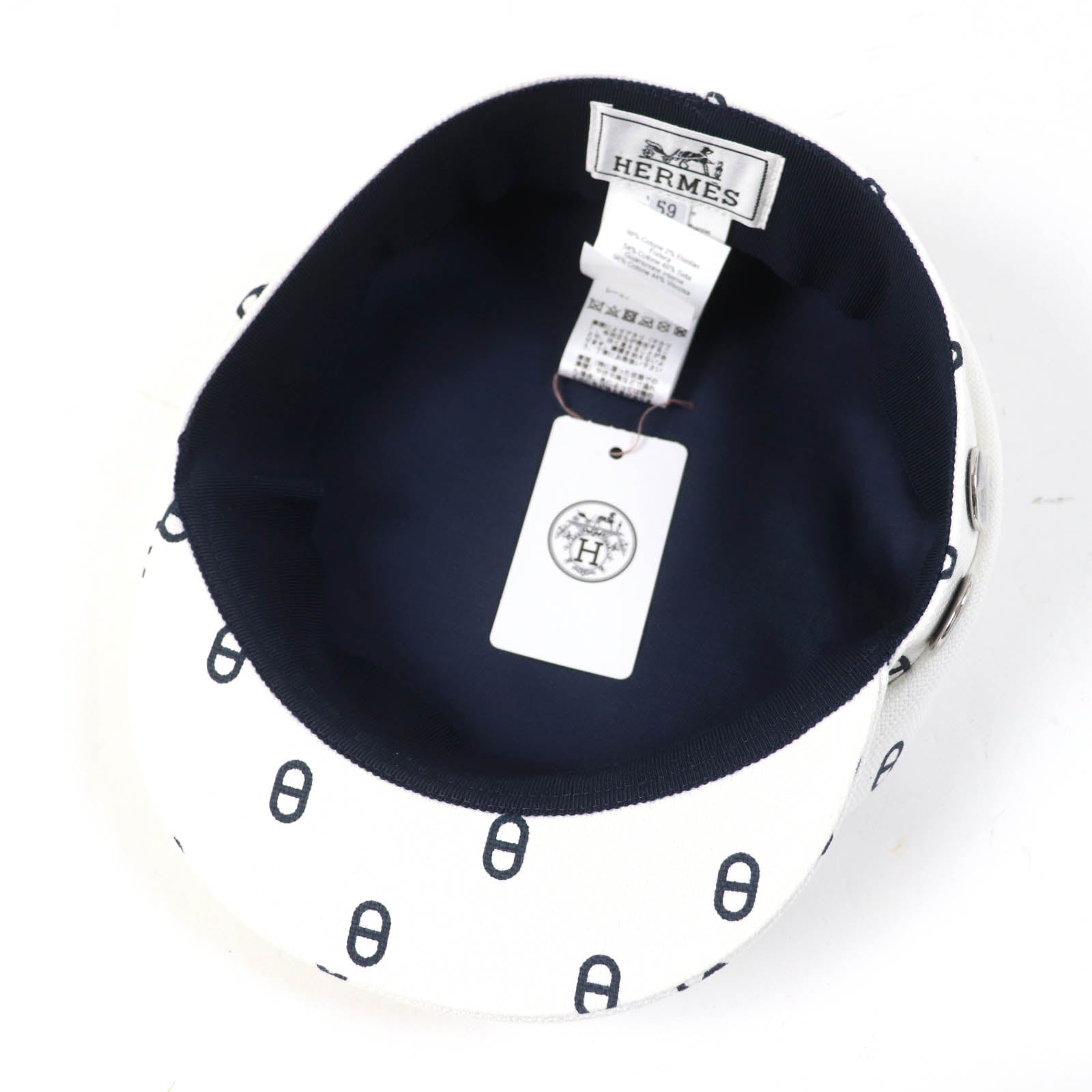 Hermes Cotton Polyurethane Metal Casquette Hat