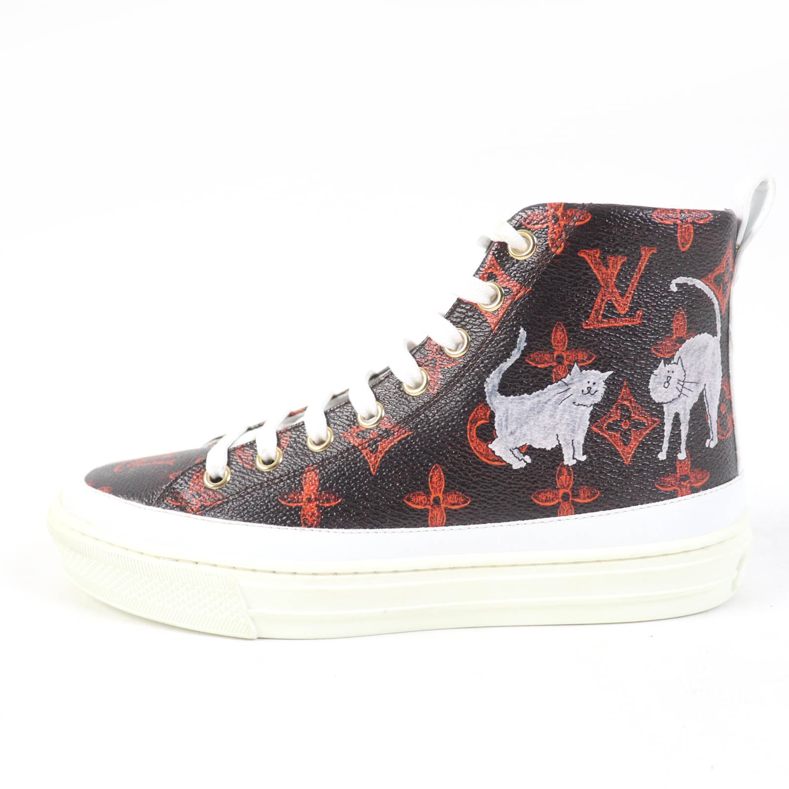 Louis Vuitton Catgram Monogram Sneakers Brown 35