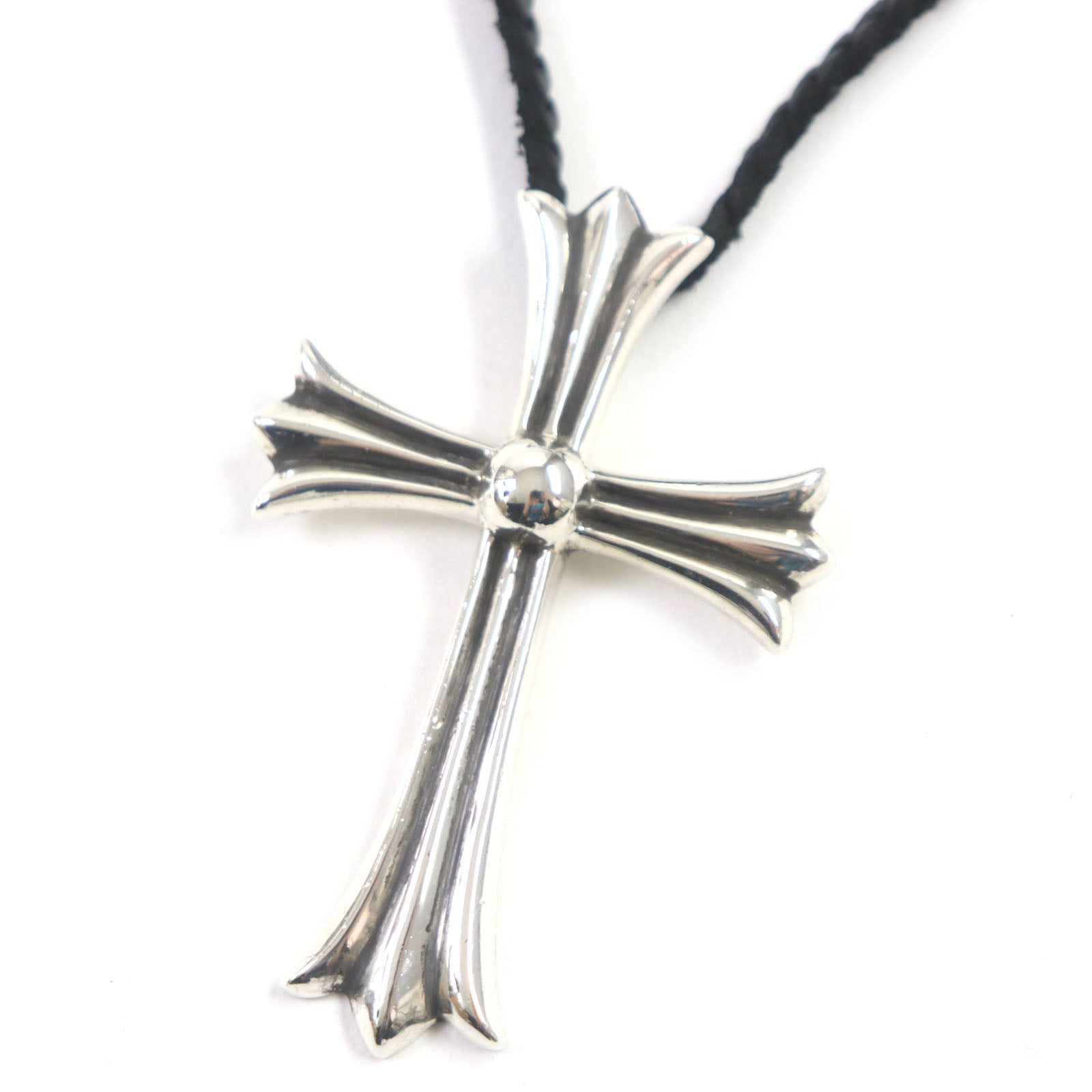 CH Large Cross Leather Necklace SV925