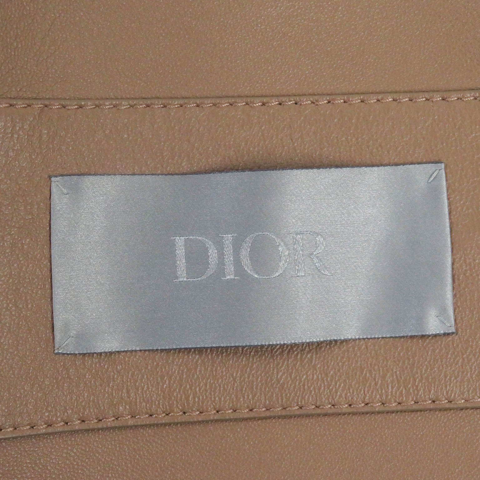 Dior Lamb Leather Mouton Coat Beige