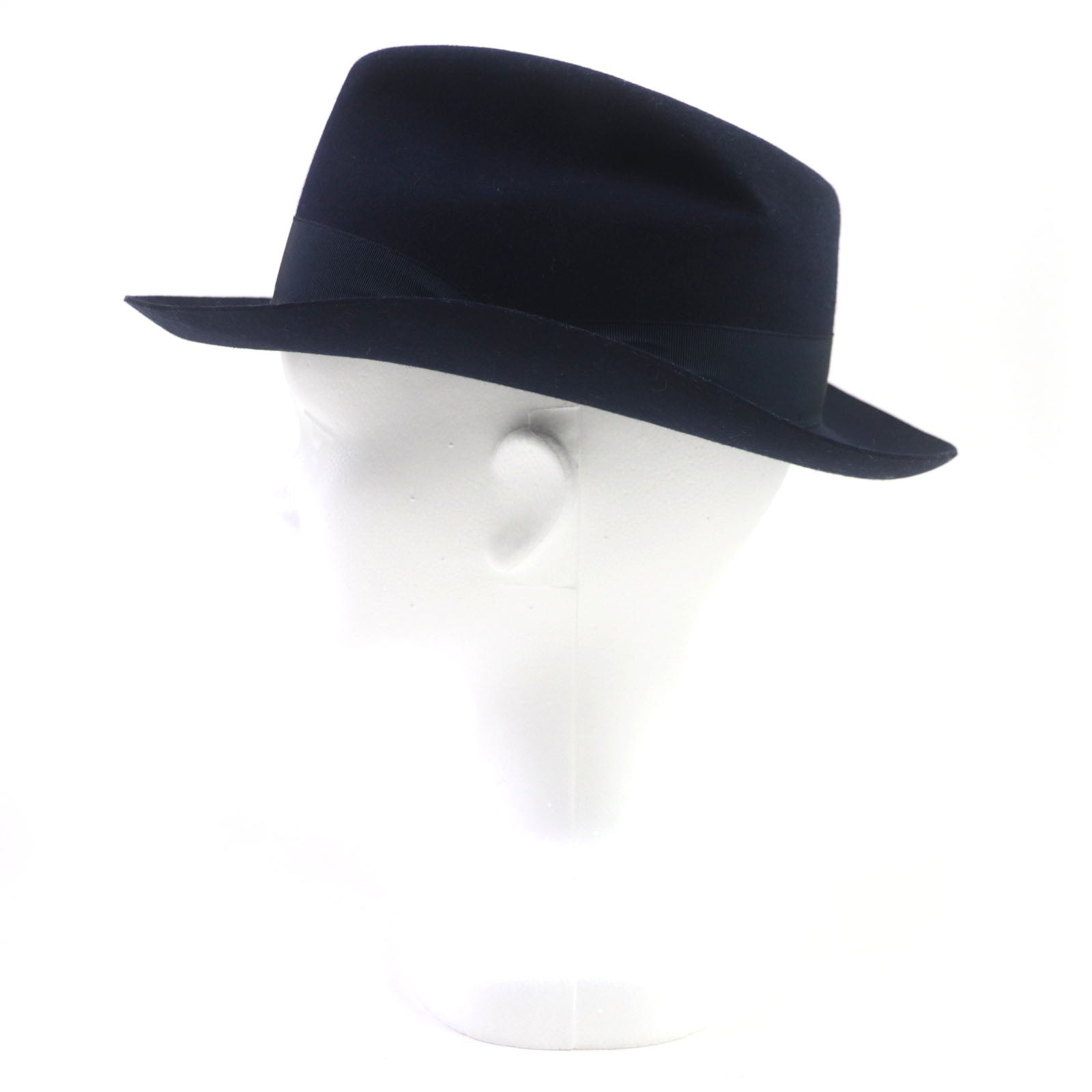 PANIZZA Wool Rabbit Felt Hat Navy 58 Italy