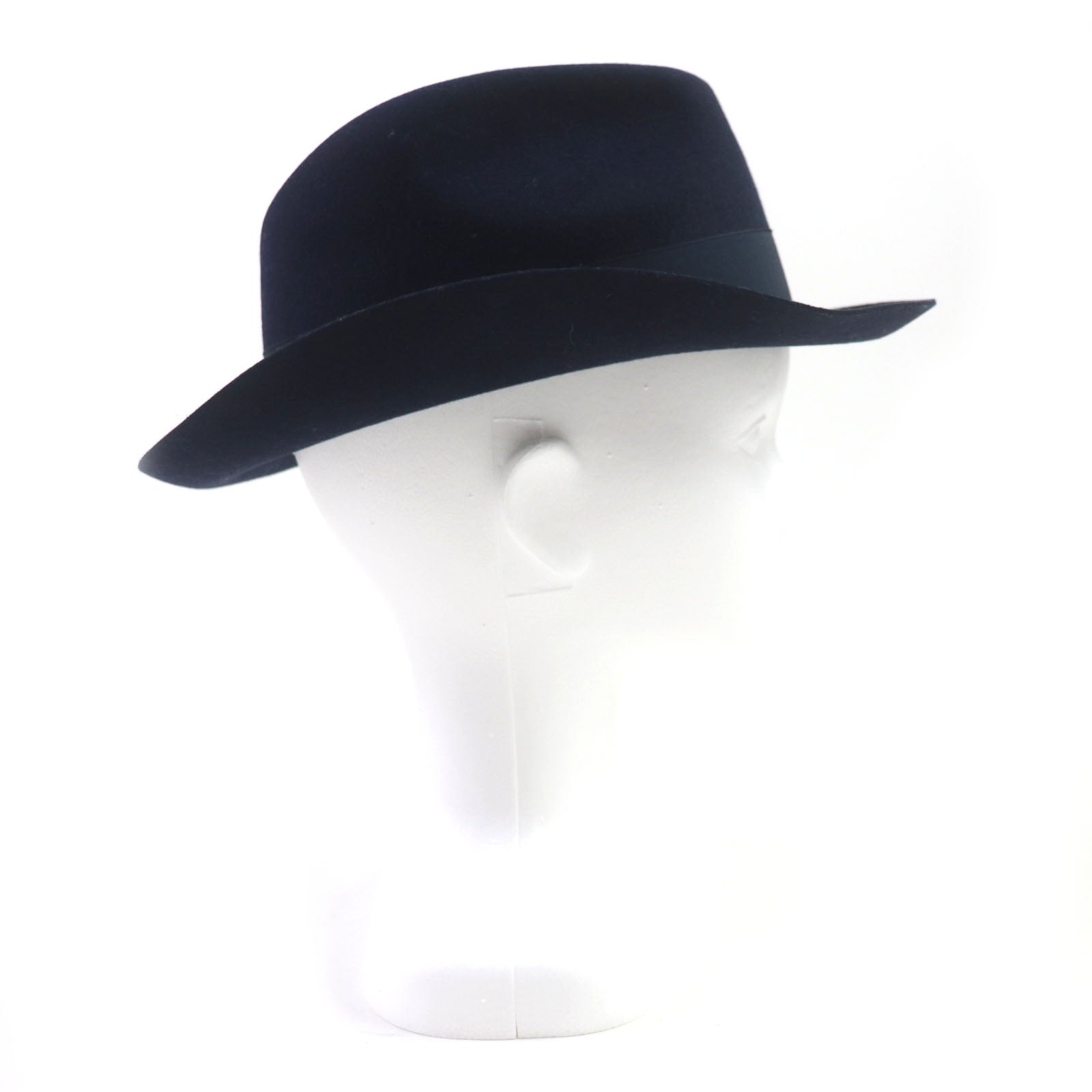 PANIZZA Wool Rabbit Felt Hat Navy 58 Italy