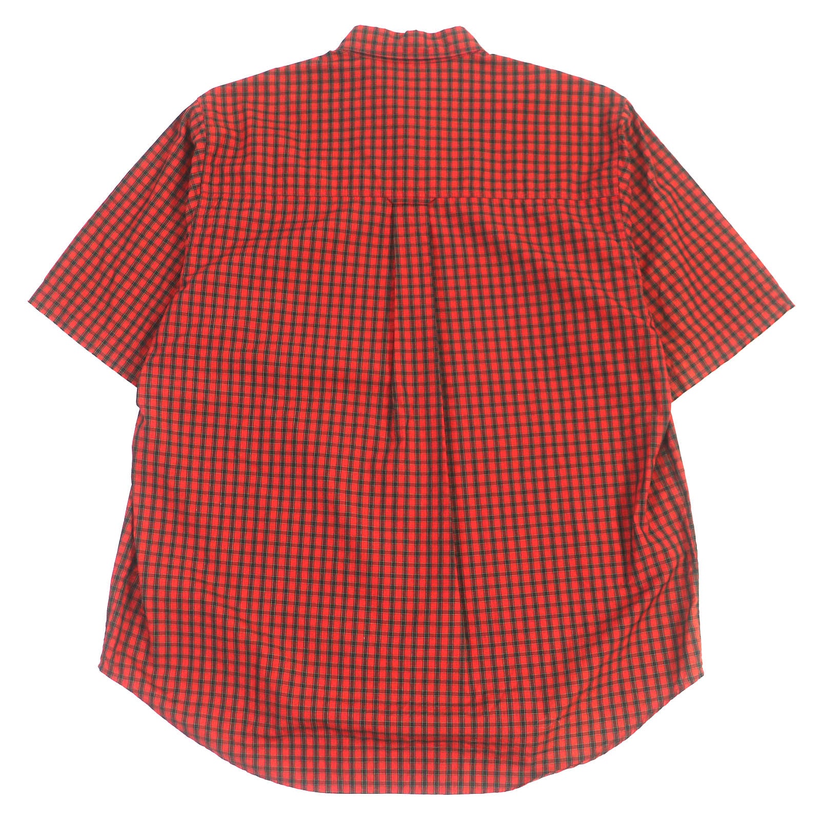 Balenciaga Oversized Check Shirt Red