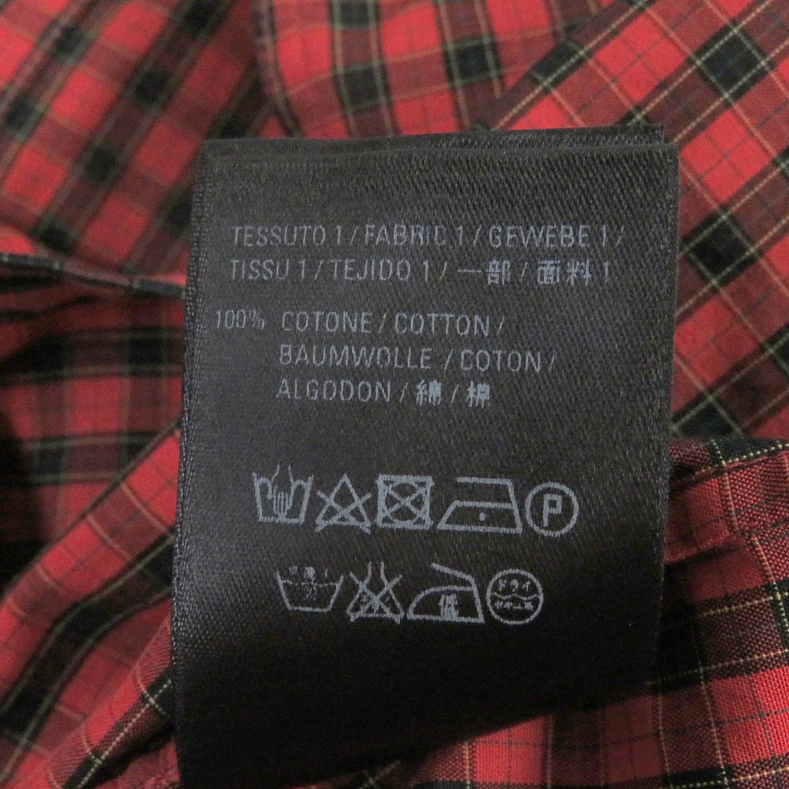 Balenciaga Oversized Check Shirt Red