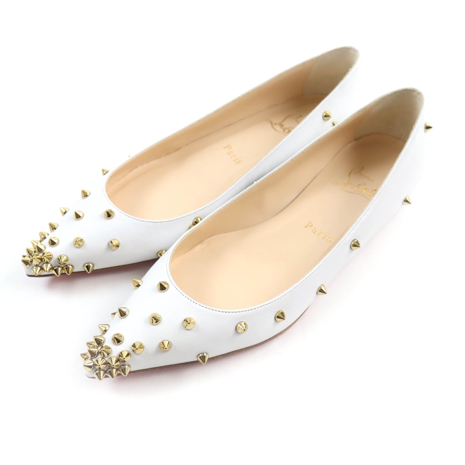 Christian Louboutin DEGRASPIKE FLAT Studded Leather Pumps