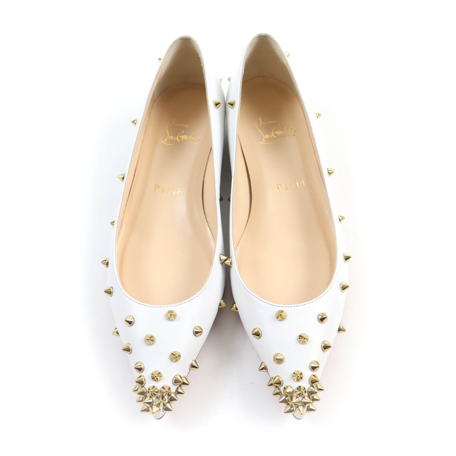 Christian Louboutin DEGRASPIKE FLAT Studded Leather Pumps