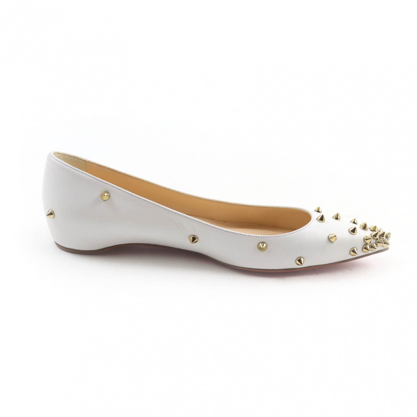 Christian Louboutin DEGRASPIKE FLAT Studded Leather Pumps