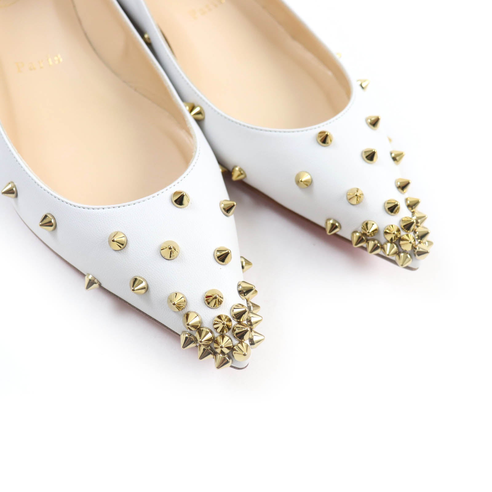 Christian Louboutin DEGRASPIKE FLAT Studded Leather Pumps