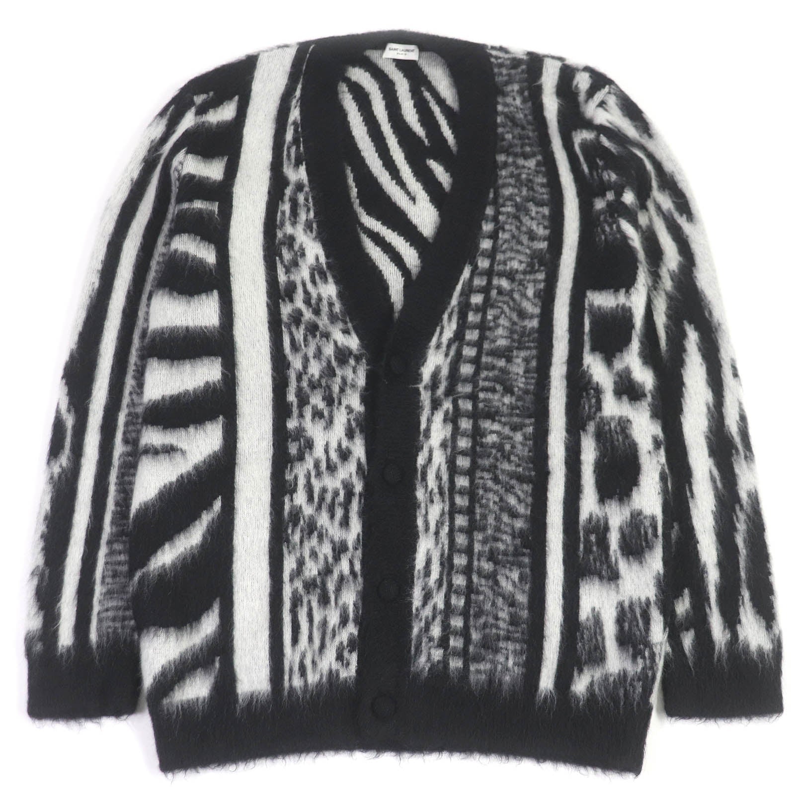 Saint Laurent Mohair Nylon Knit Cardigan XL