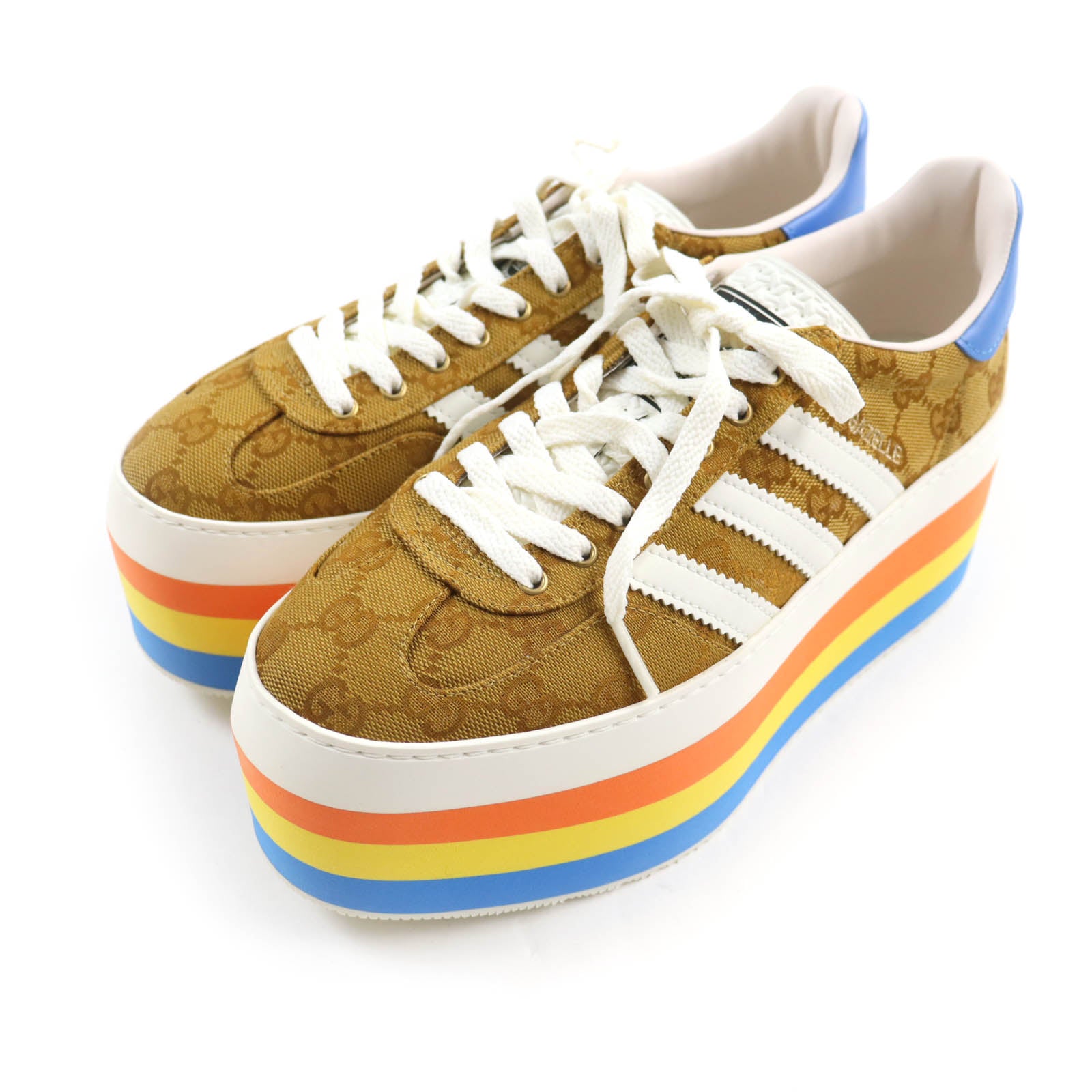 Gucci Gazelle GG Canvas Platform Sneakers