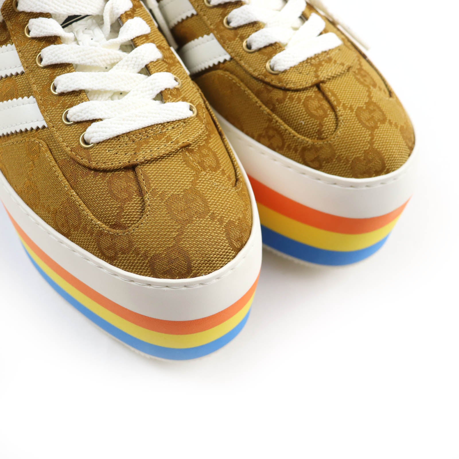 Gucci Gazelle GG Canvas Platform Sneakers