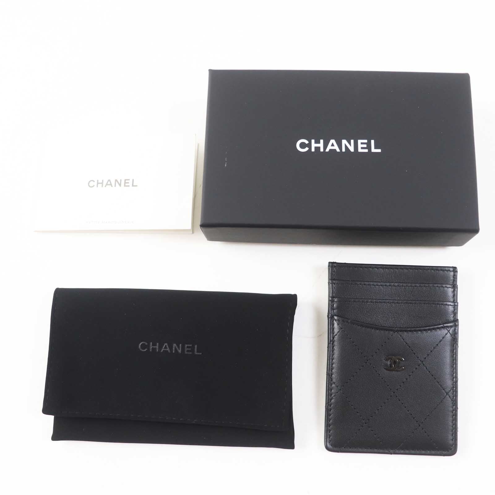 Chanel Lamb Leather COCO Mark Card Case AP3595