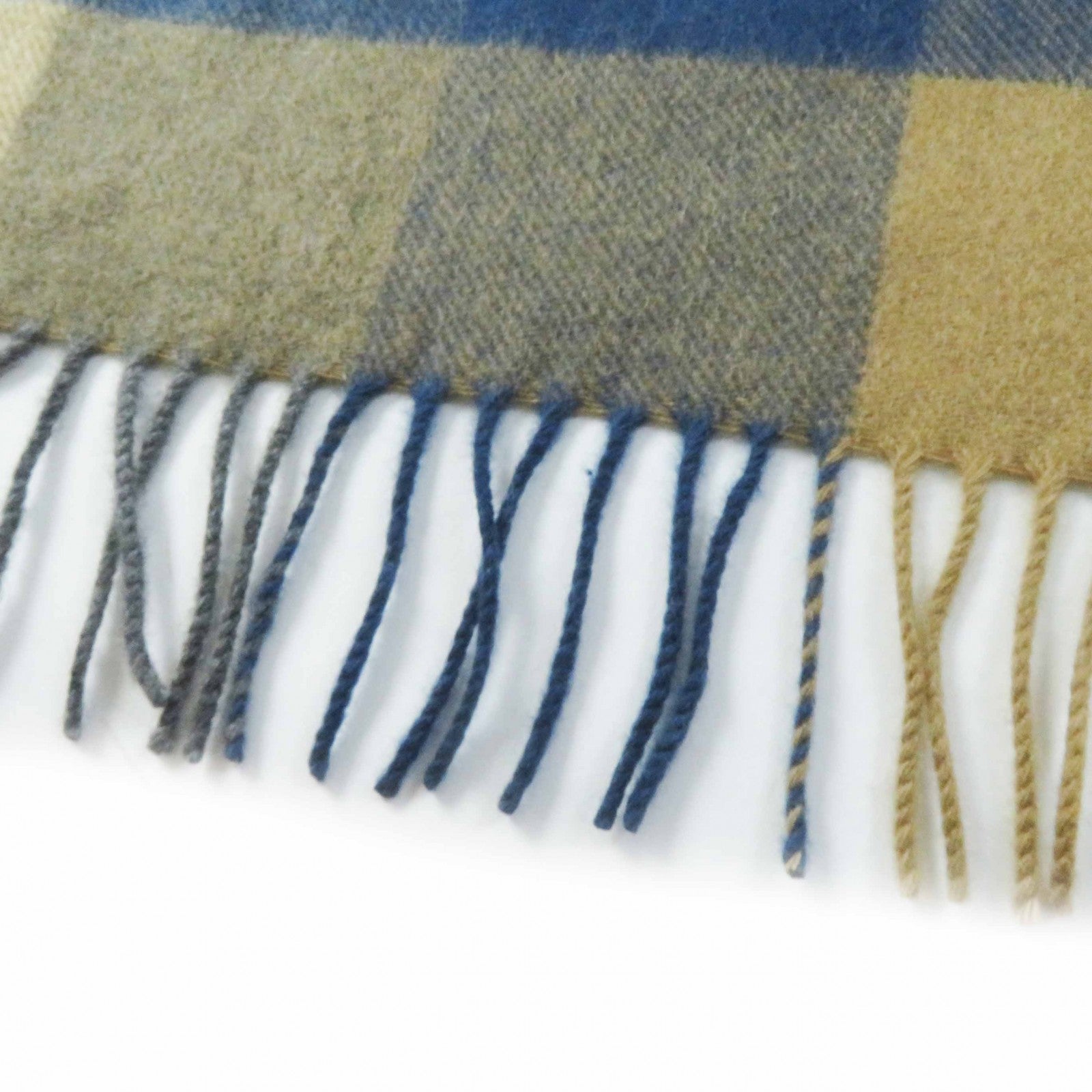 Joshua Ellis Cashmere Check Shawl Scarf Women