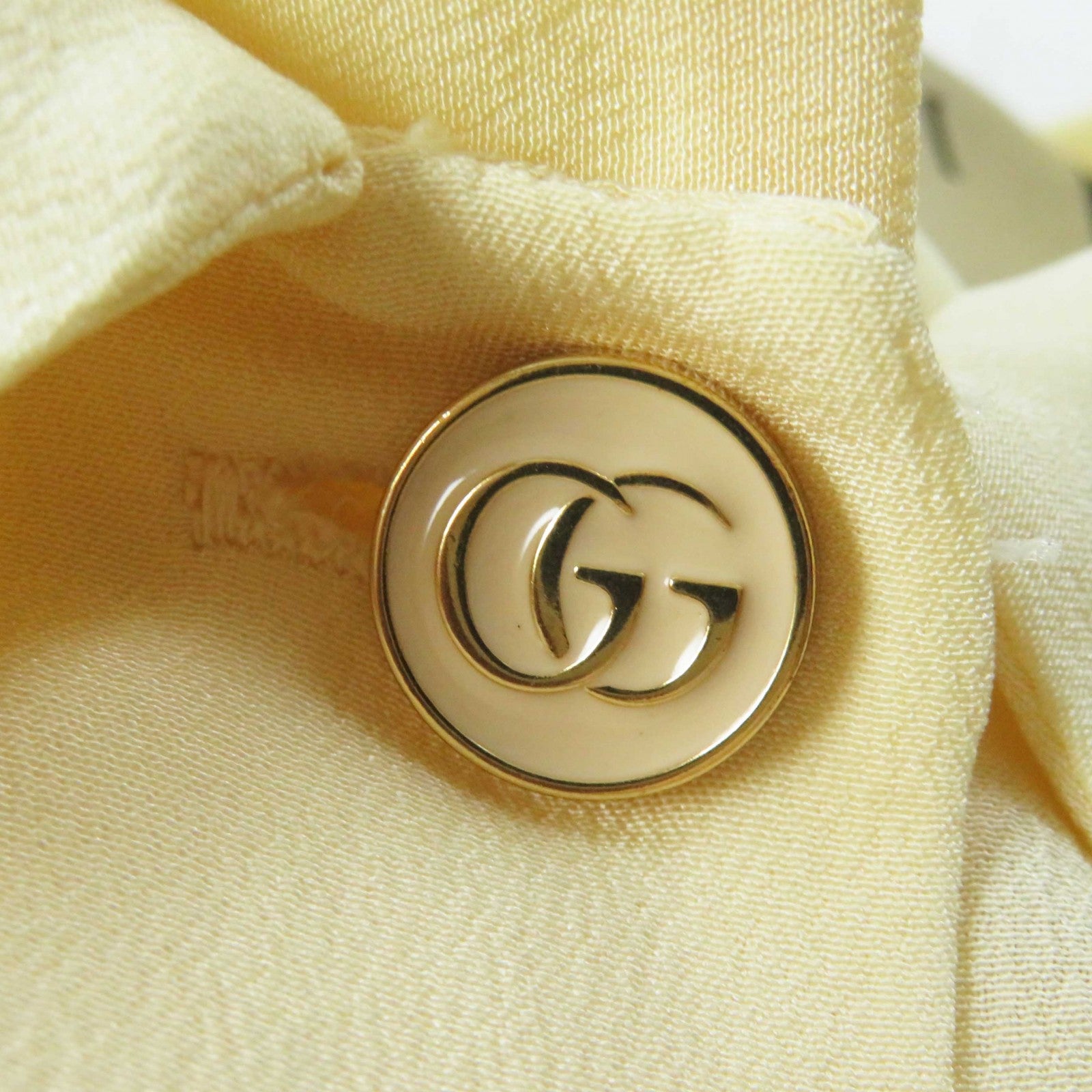 Gucci Silk GG Button Balloon Sleeve Blouse