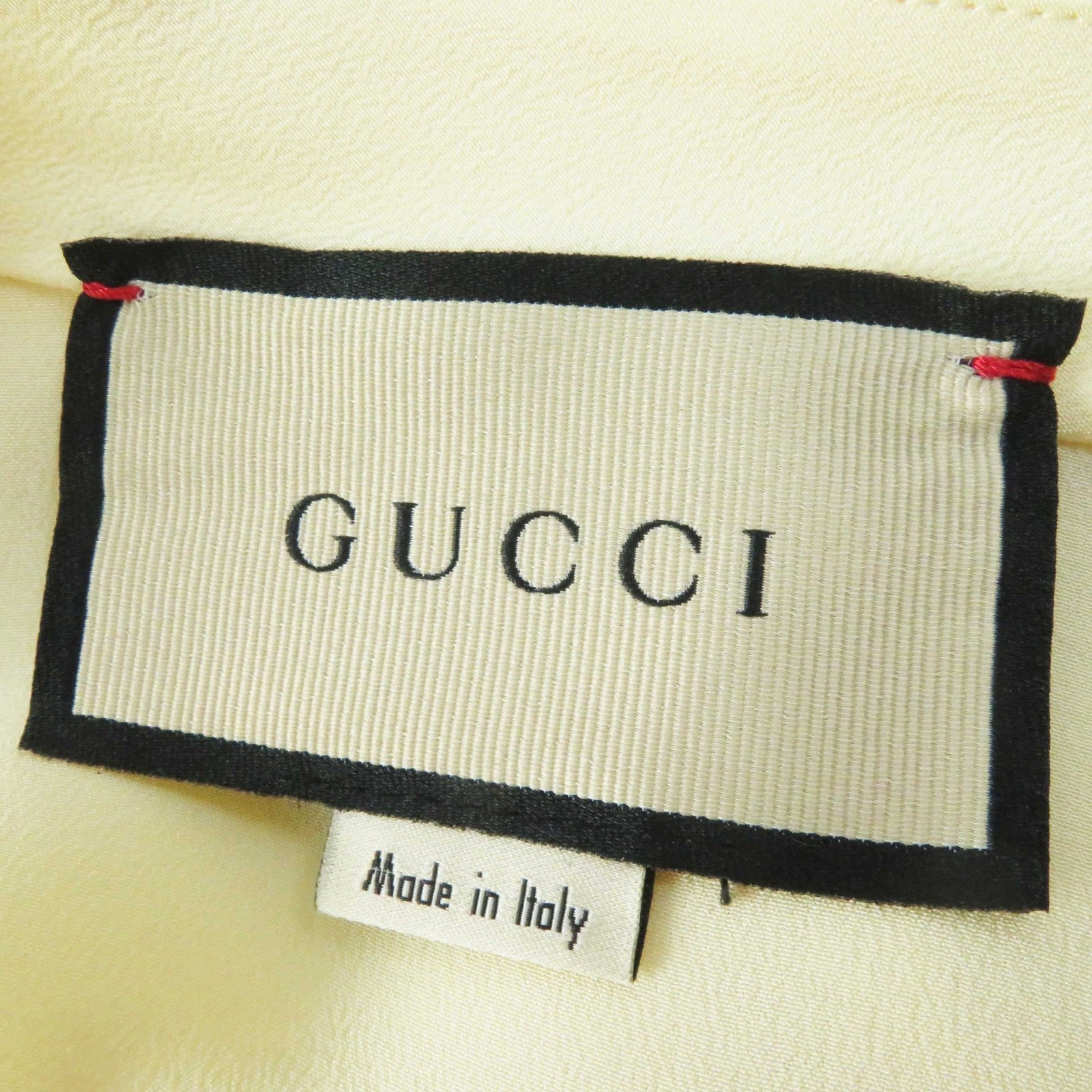 Gucci Silk GG Button Balloon Sleeve Blouse