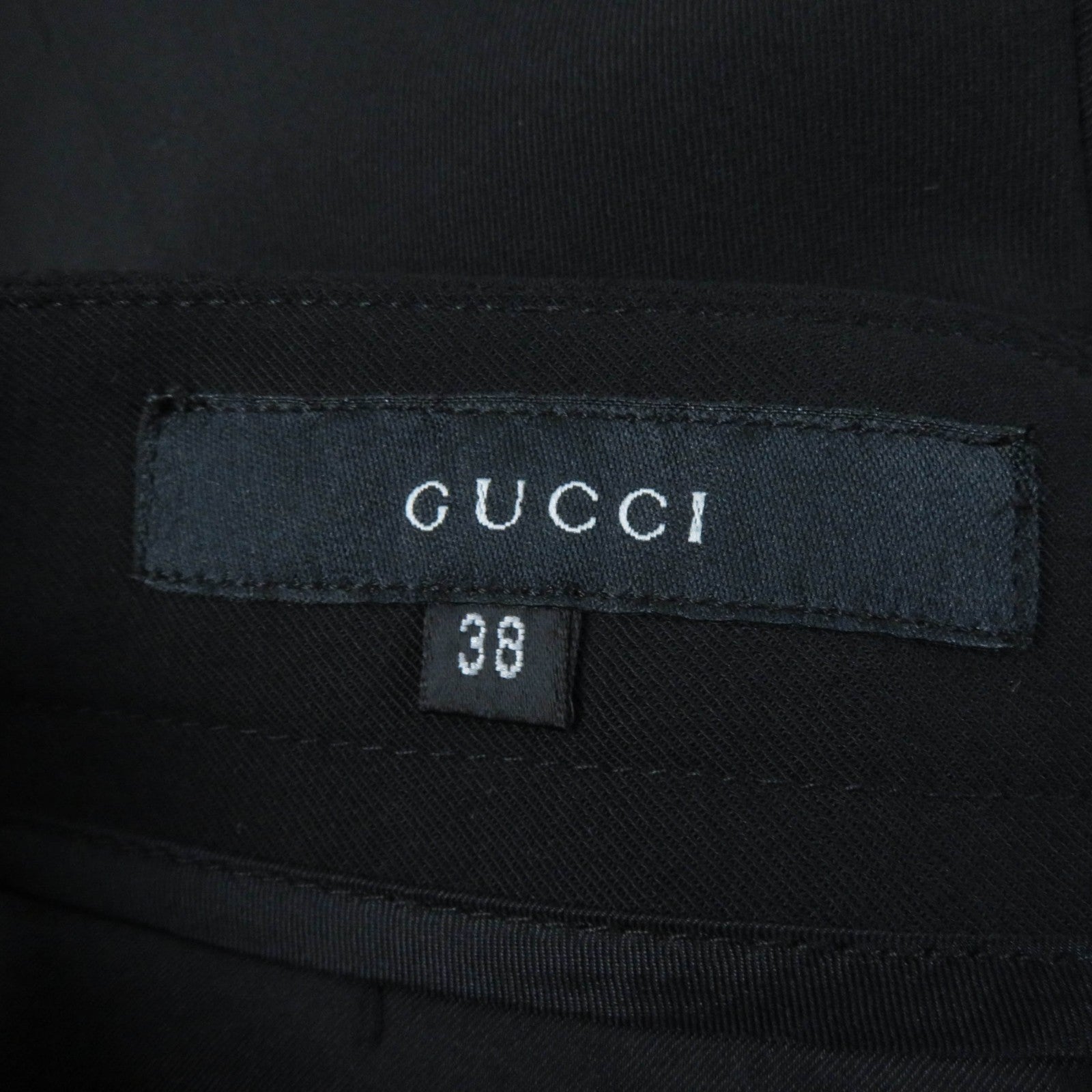 GUCCI Wool Polyurethane Pants with Logo, Black, Women