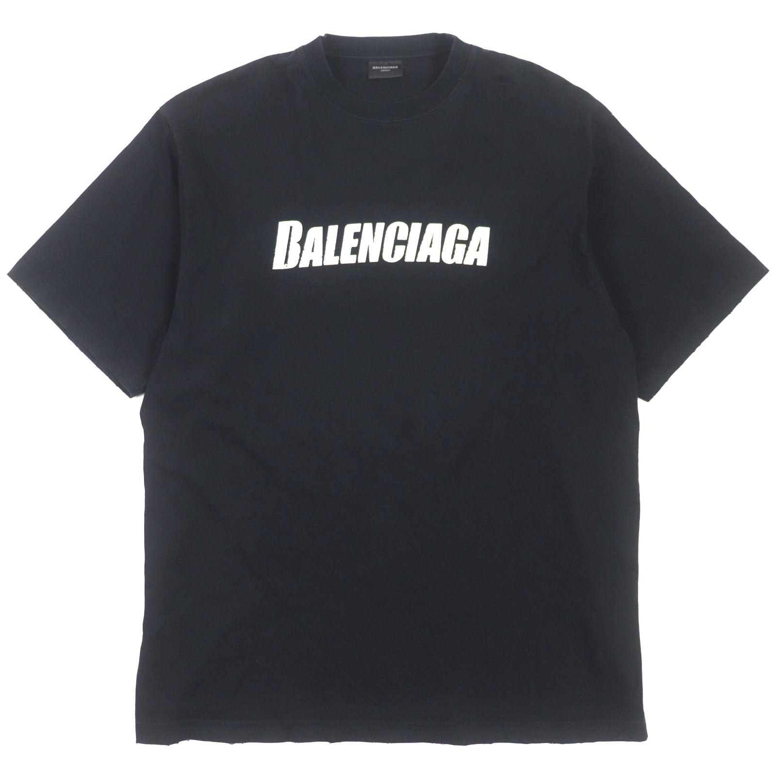 Balenciaga Logo Print Oversized T-shirt Black XXS