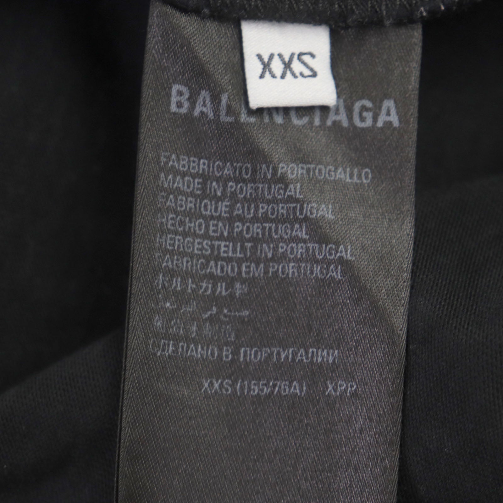 Balenciaga Logo Print Oversized T-shirt Black XXS