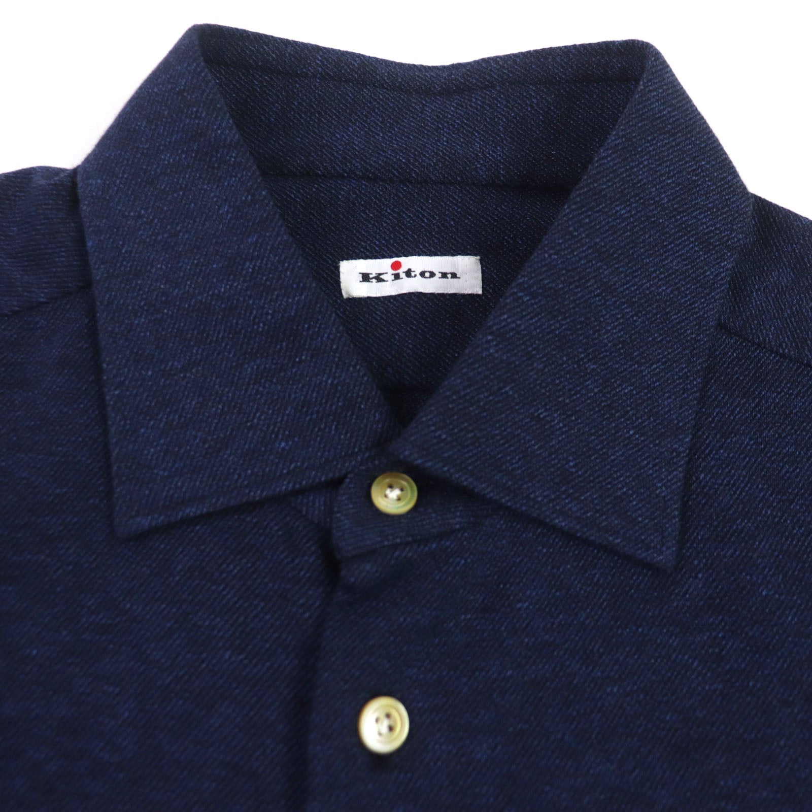 KITON Cotton Long Sleeve Shirt Navy L