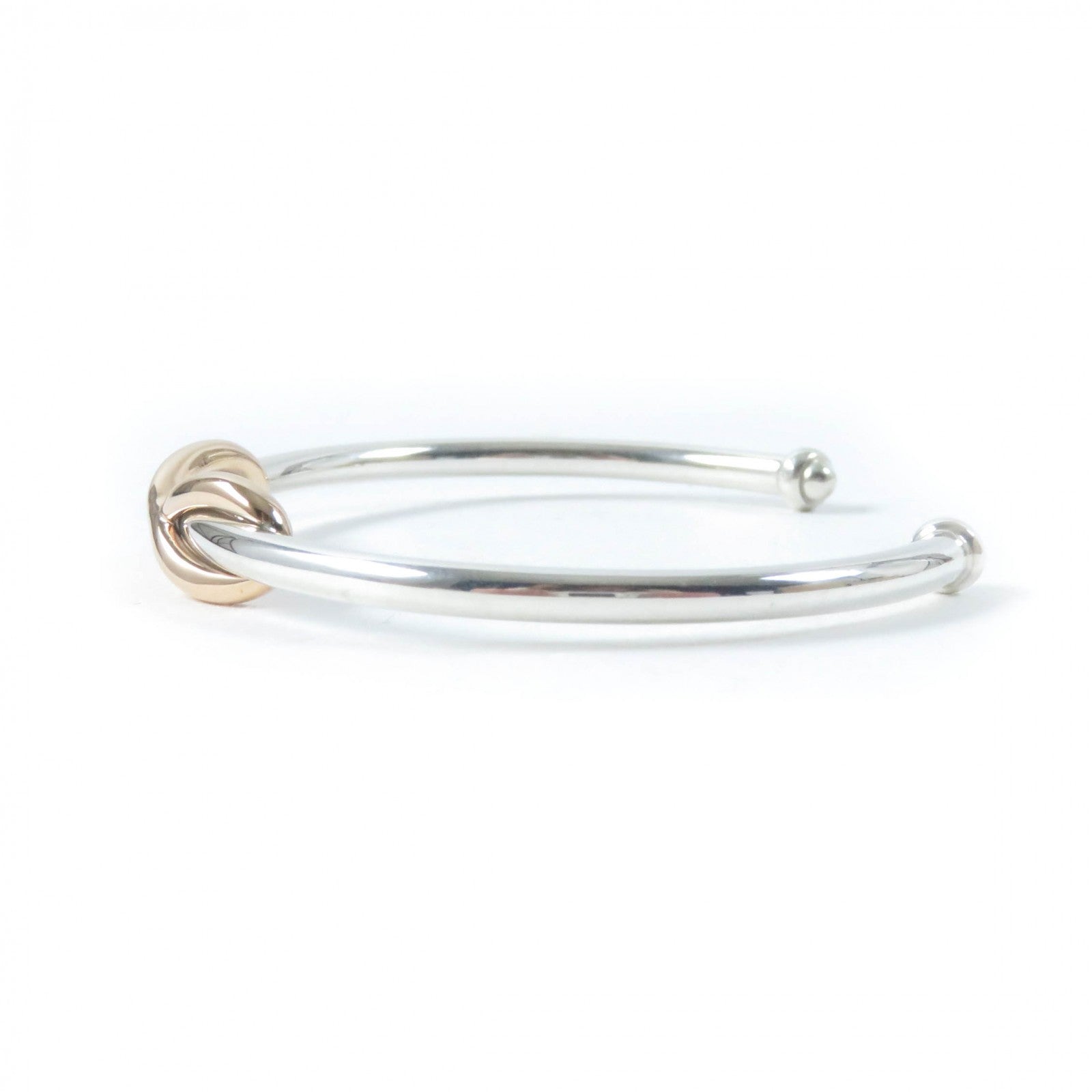 Tiffany & Co Infinity Cuff Bangle Silver Rose Gold