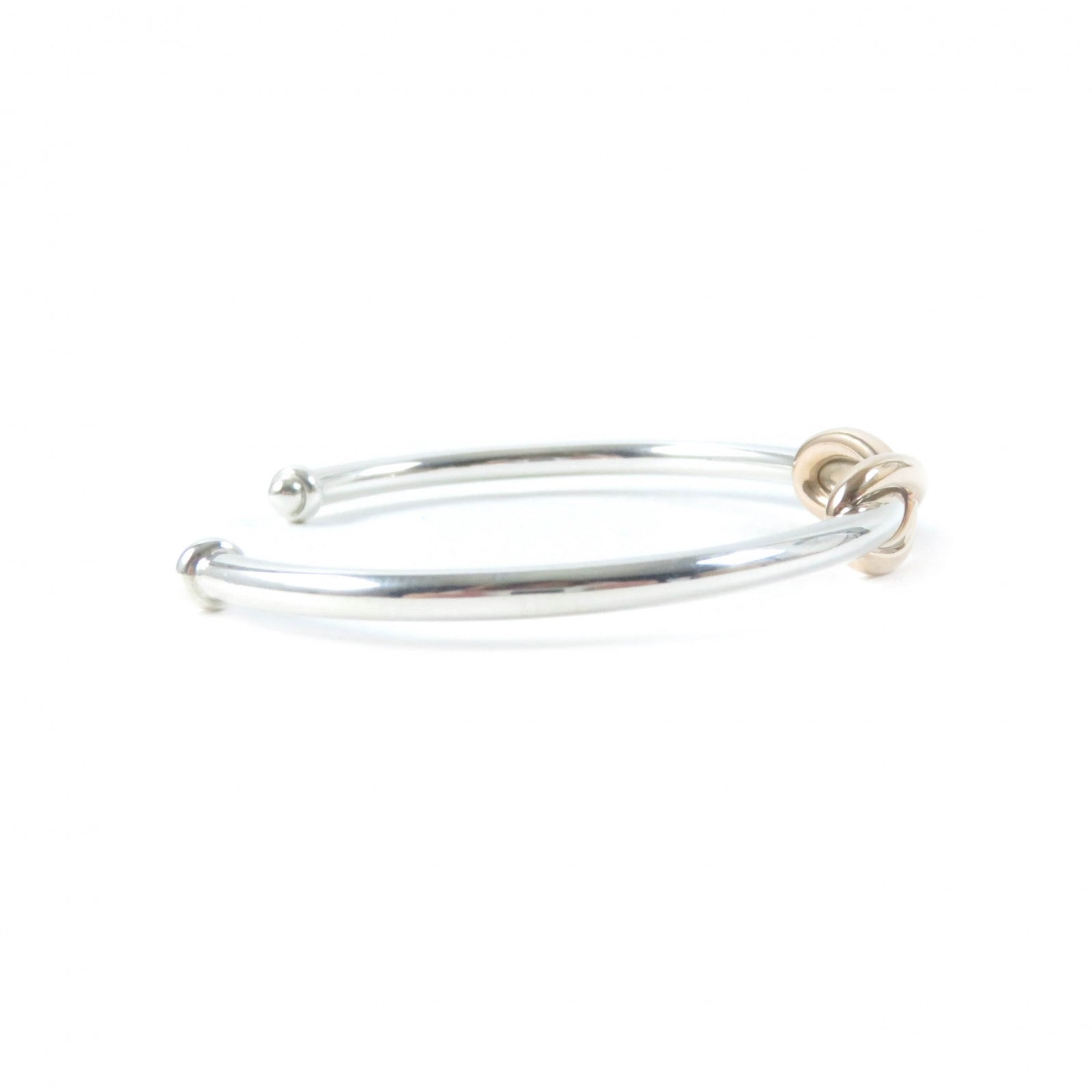 Tiffany & Co Infinity Cuff Bangle Silver Rose Gold